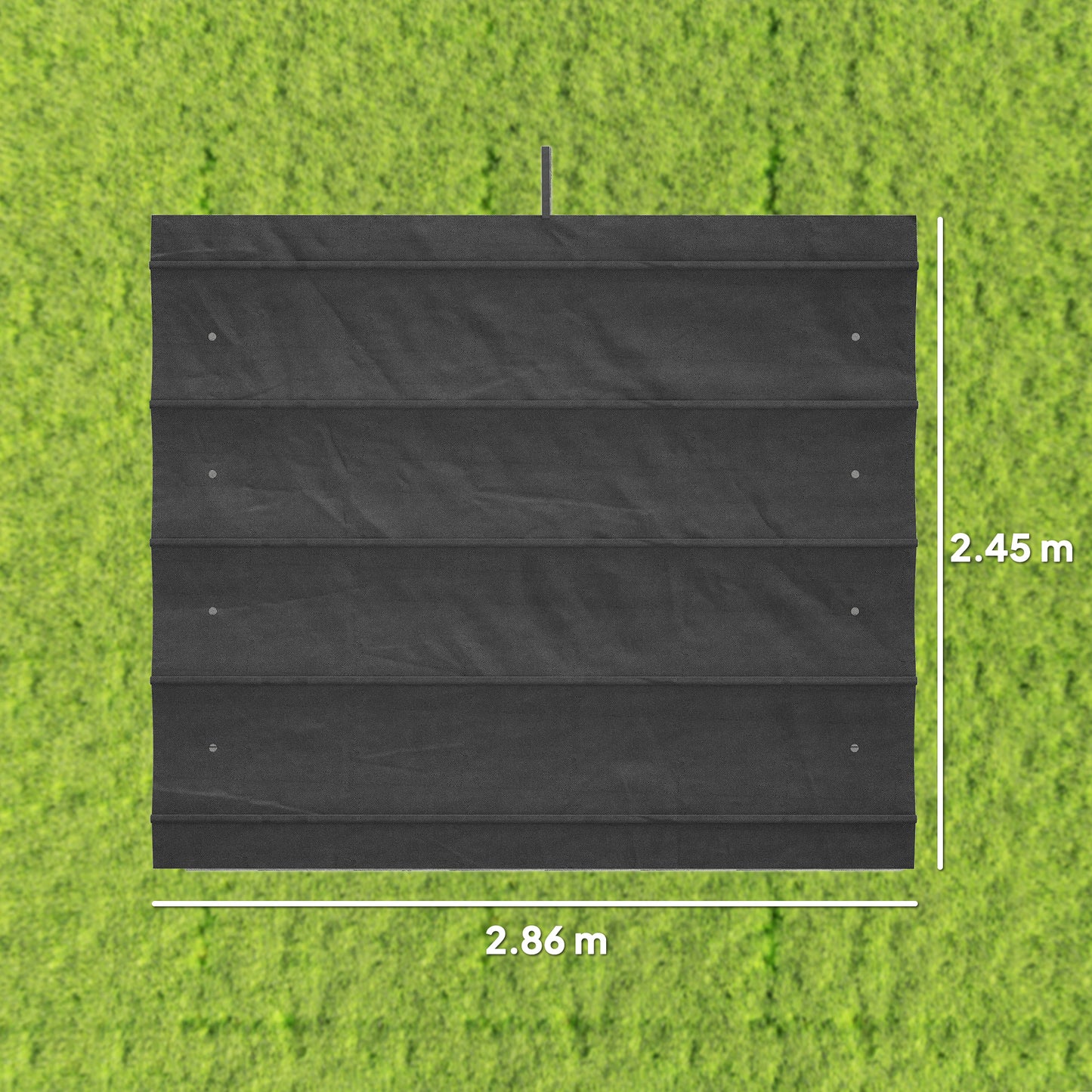 Pergola Cover Roof, 2.86 x 2.45 m Retractable Sun Shade Top