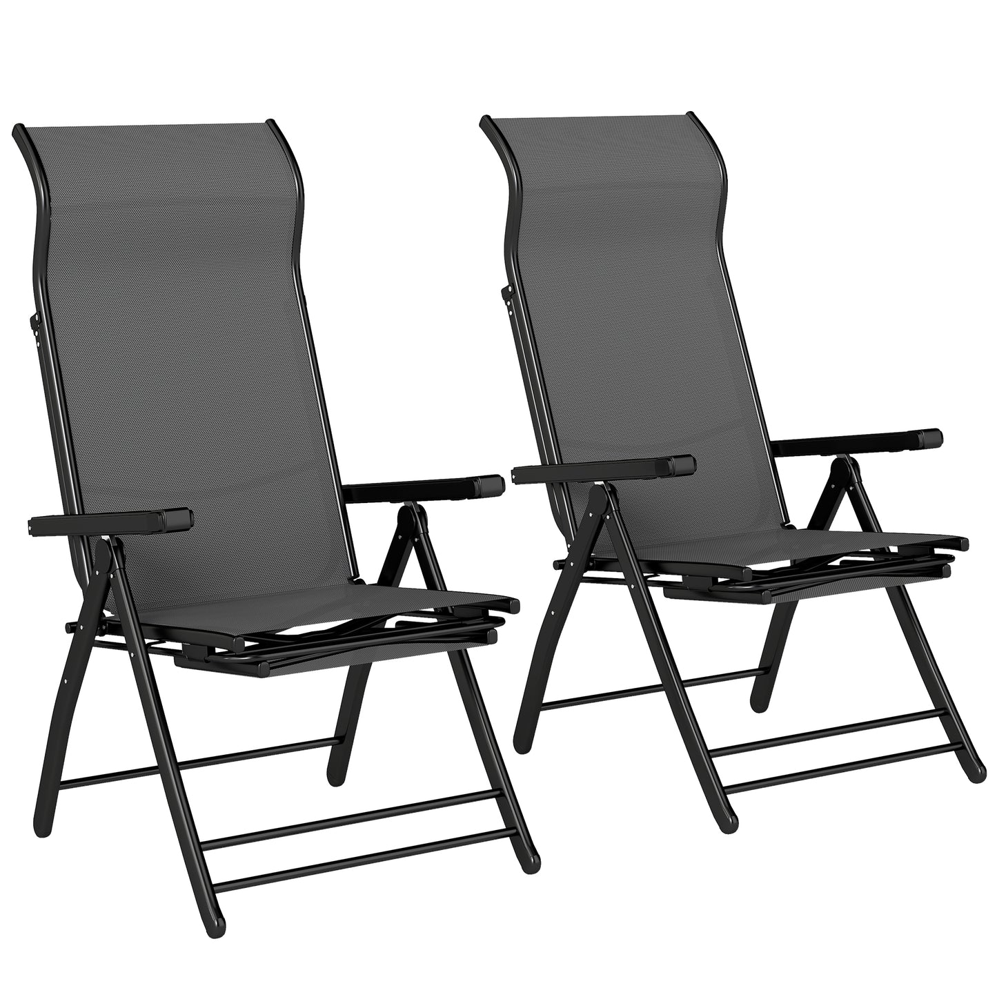 Reclining Garden Chairs Set of 2