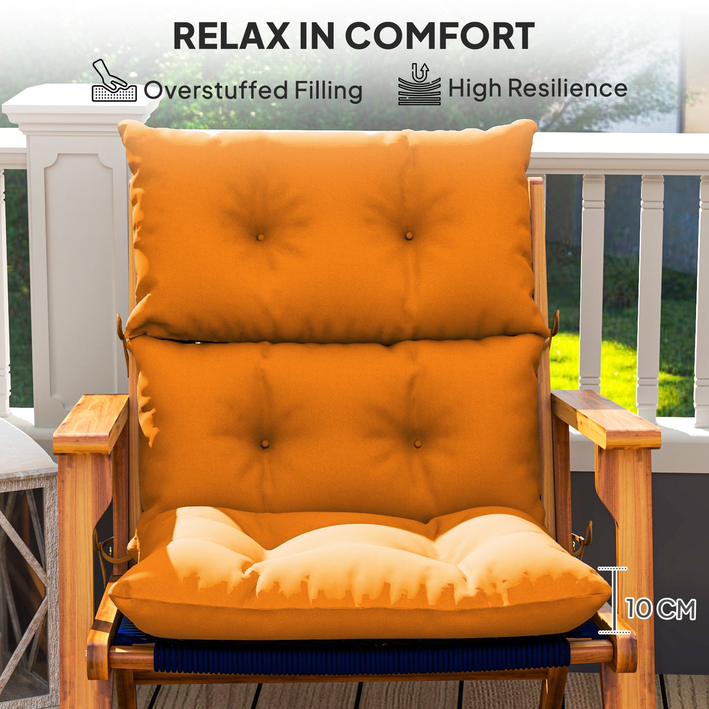 115 x 56cm Rocking Chair Padded Seat Cushion