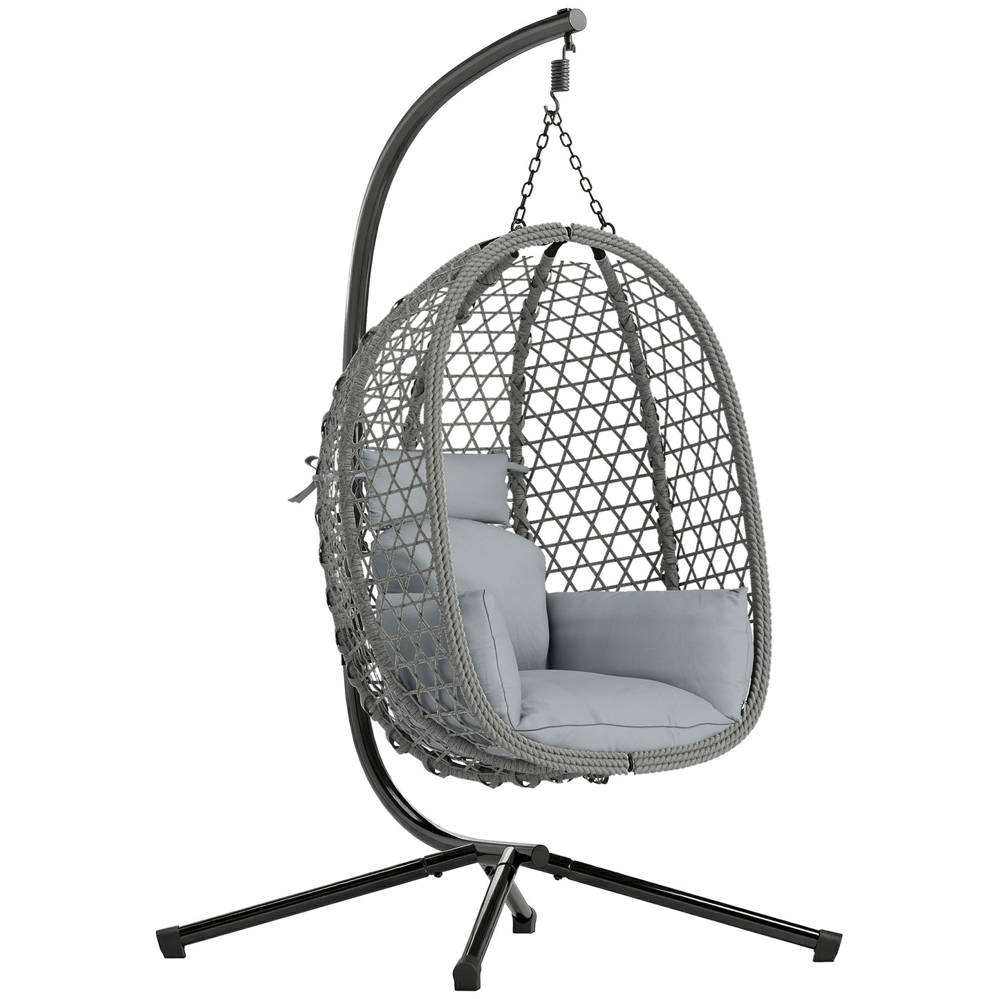 Hanging Egg Chair, Indoor Outdoor Rattan Hammock Swing Chair