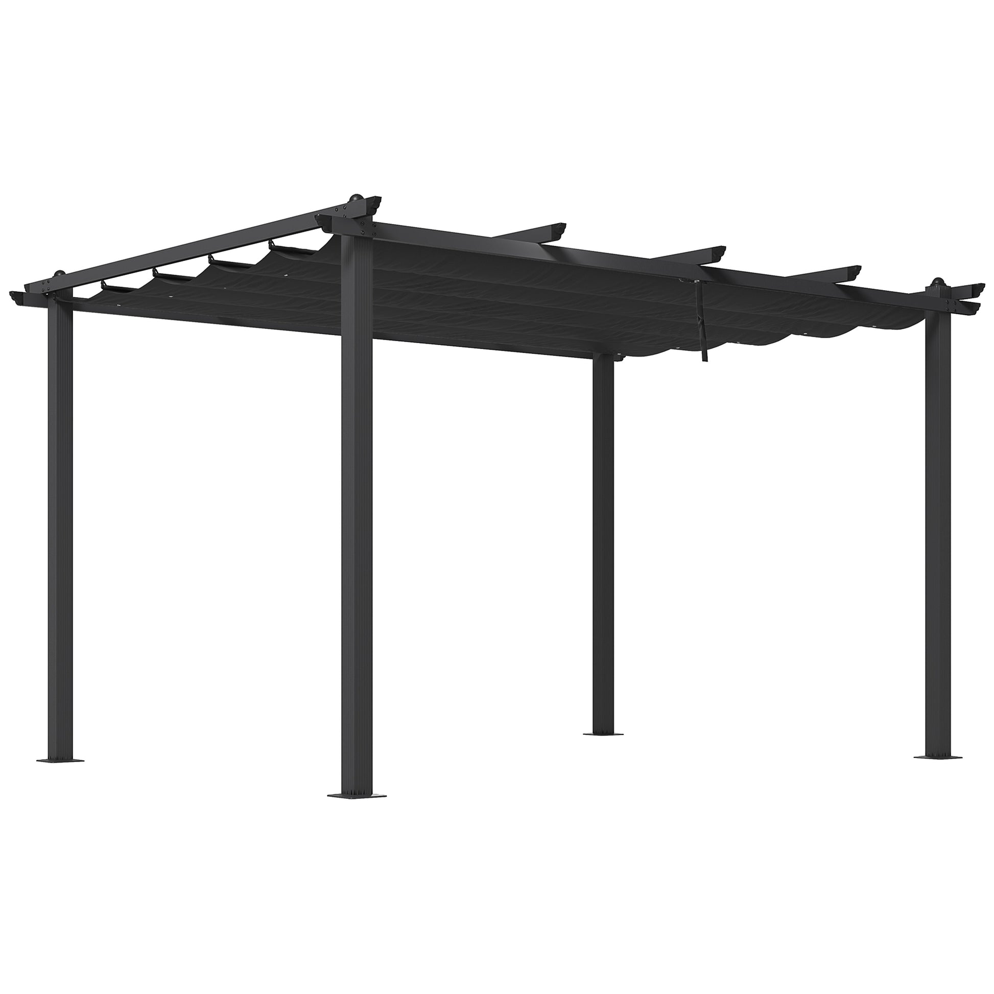 3 x 4m Aluminium Pergola, with Retractable Roof