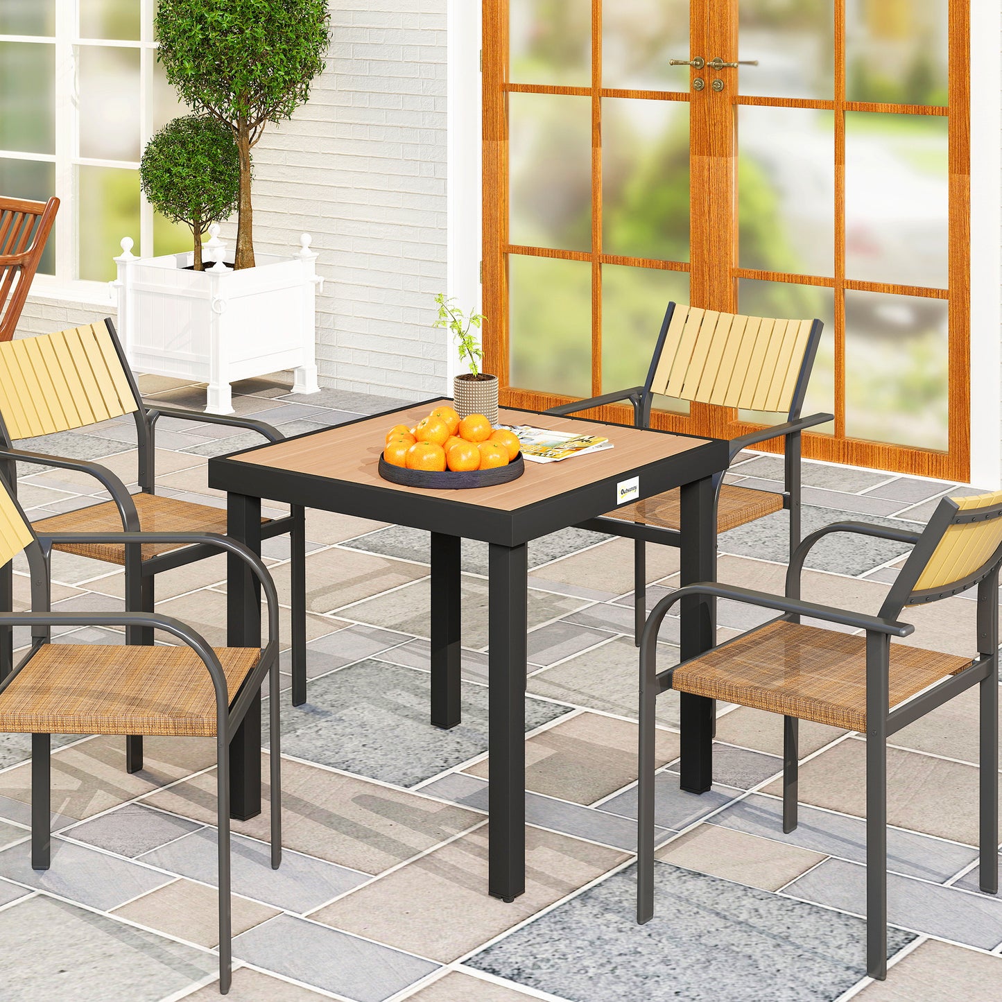 78 cm Garden Dining Table for 4 People