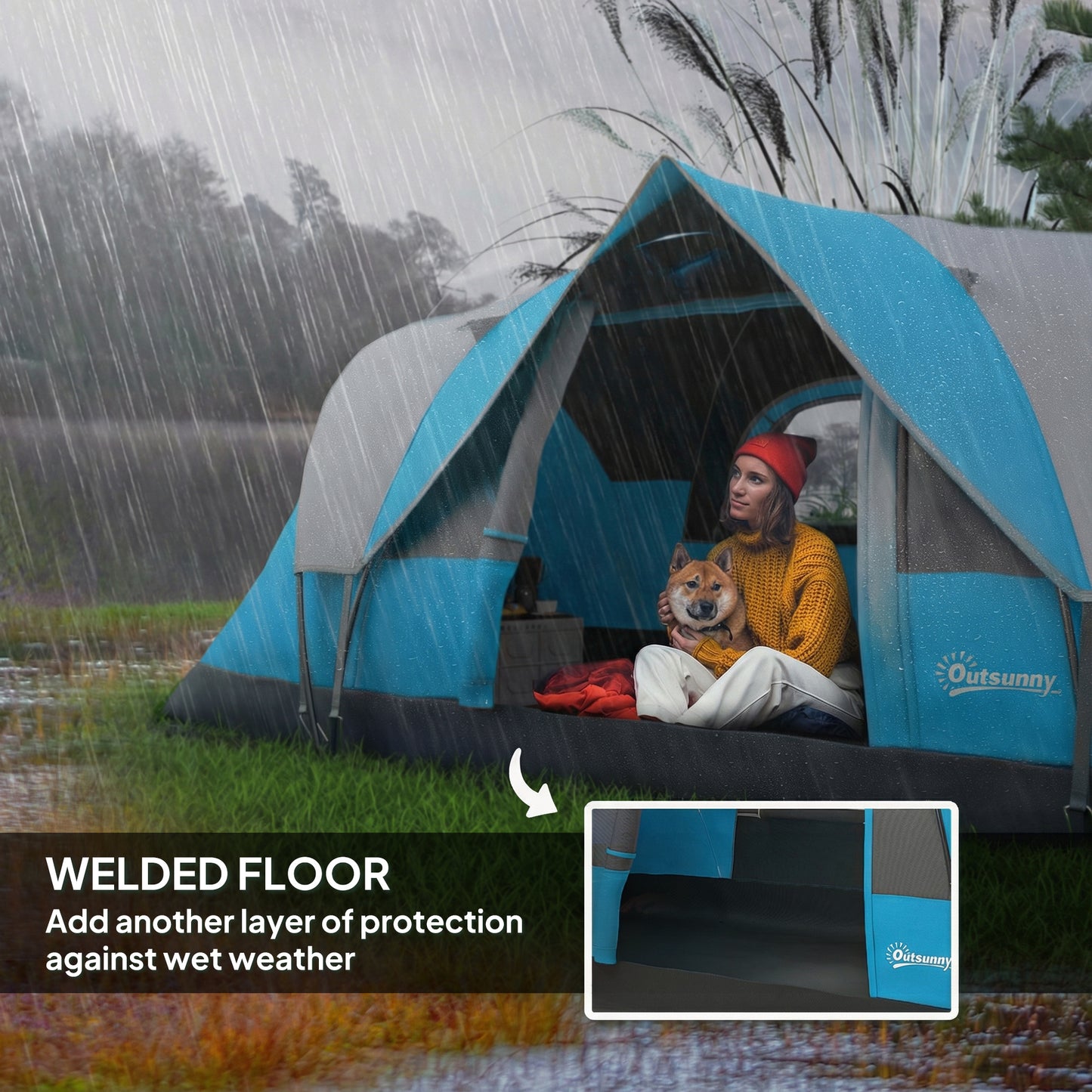 5-6 Man Camping Tent, Tunnel Tent