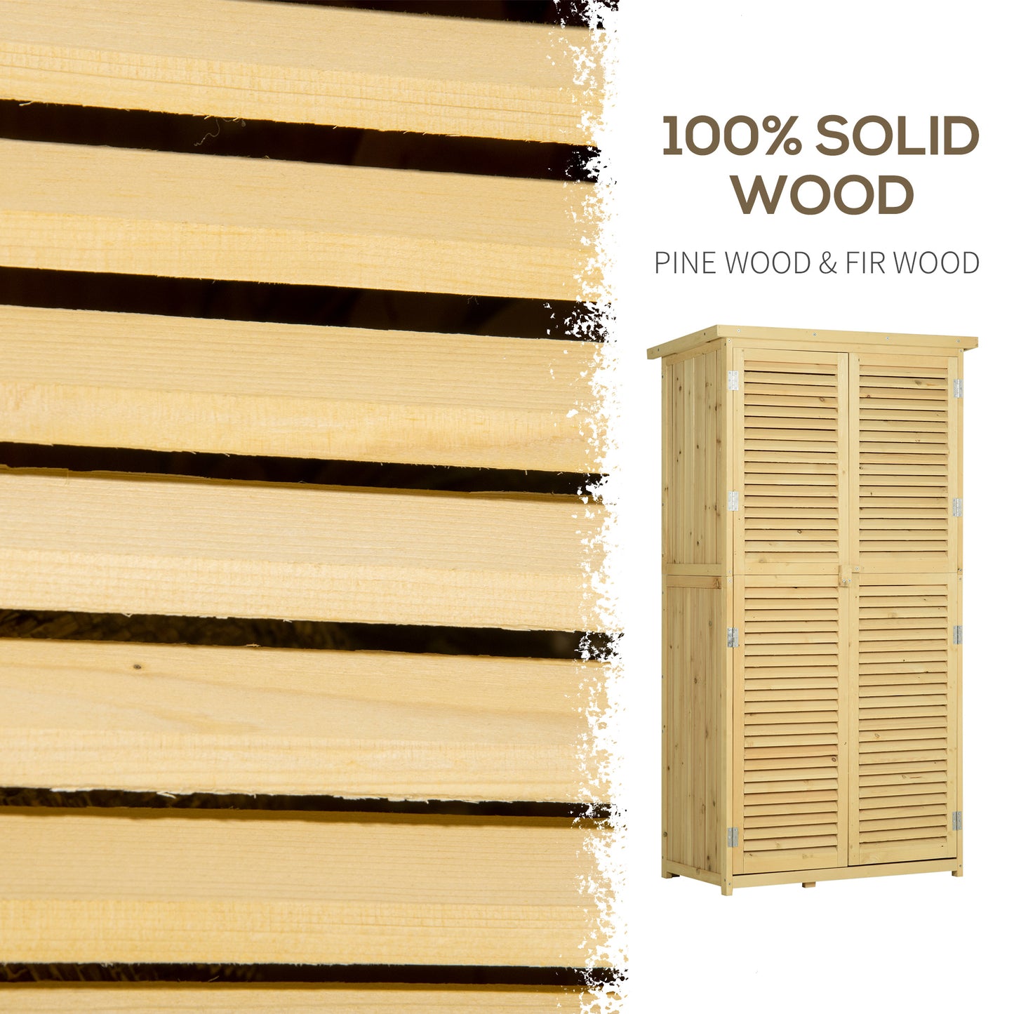 87 x 47 x 160cm Wooden Garden Shed