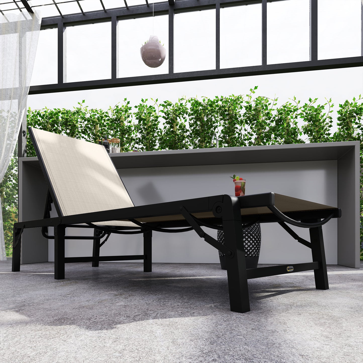 Folding Sun Lounger Set of 2