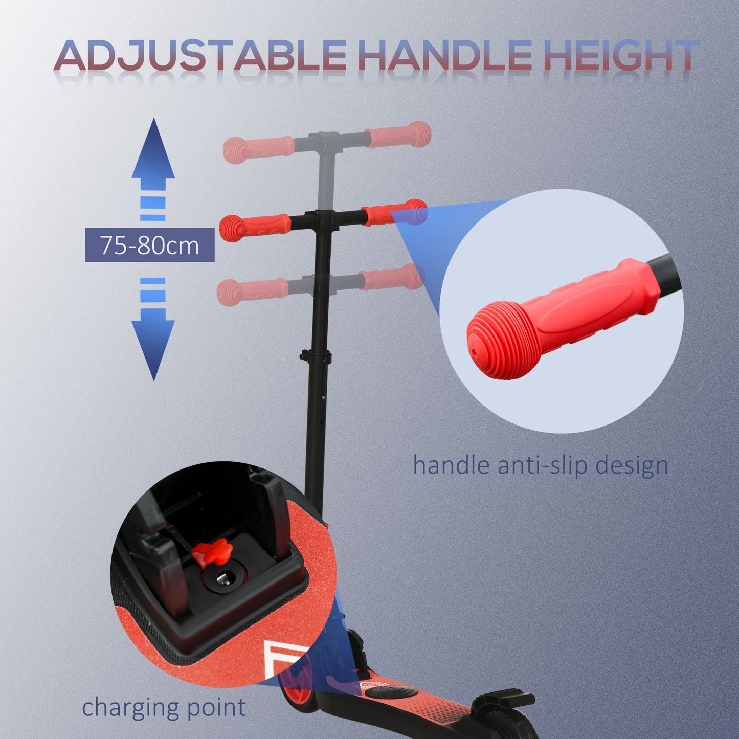 Folding Electric Scooter with Brake, for Ages 6+ Years
