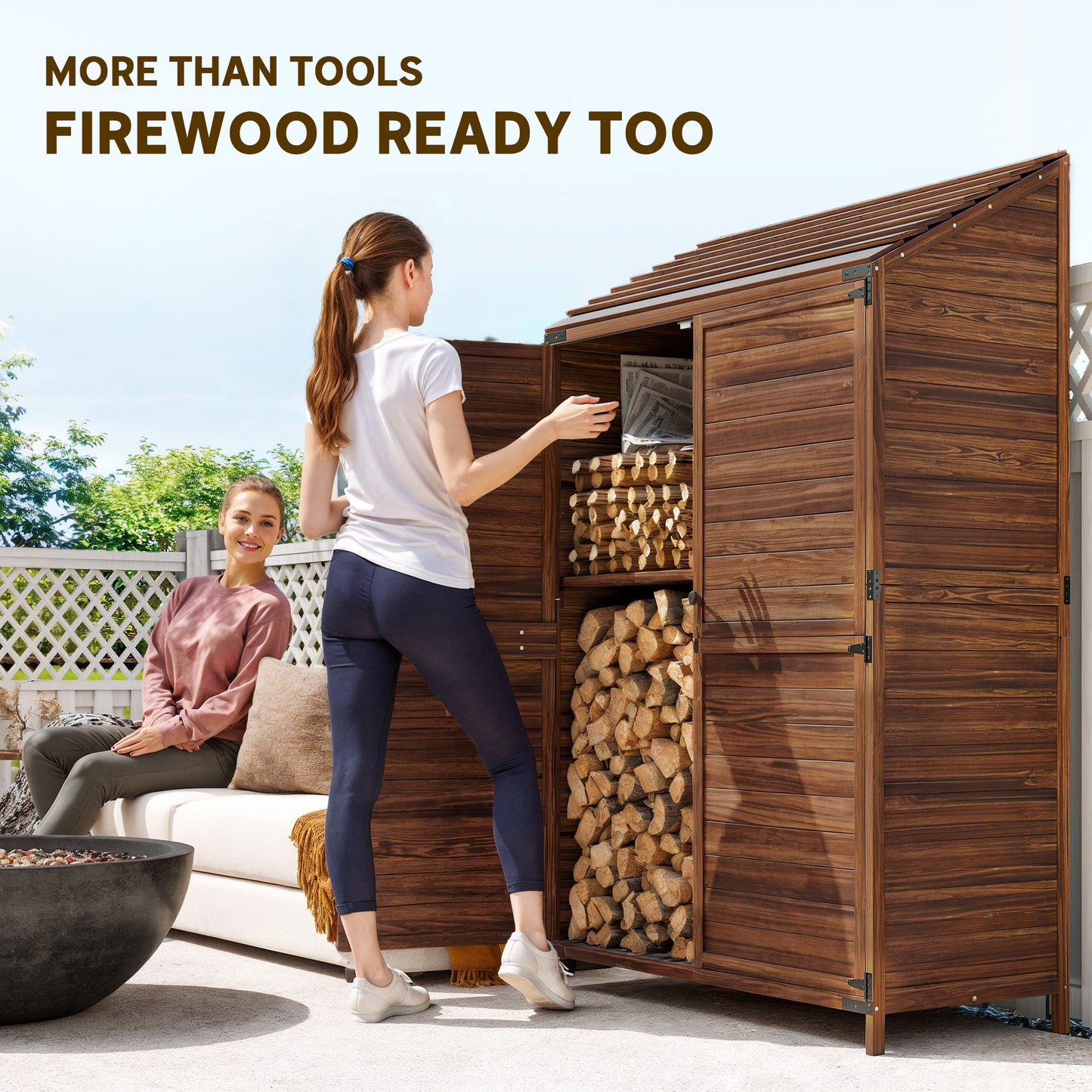 103.5 x 59 cm Wooden Garden Shed