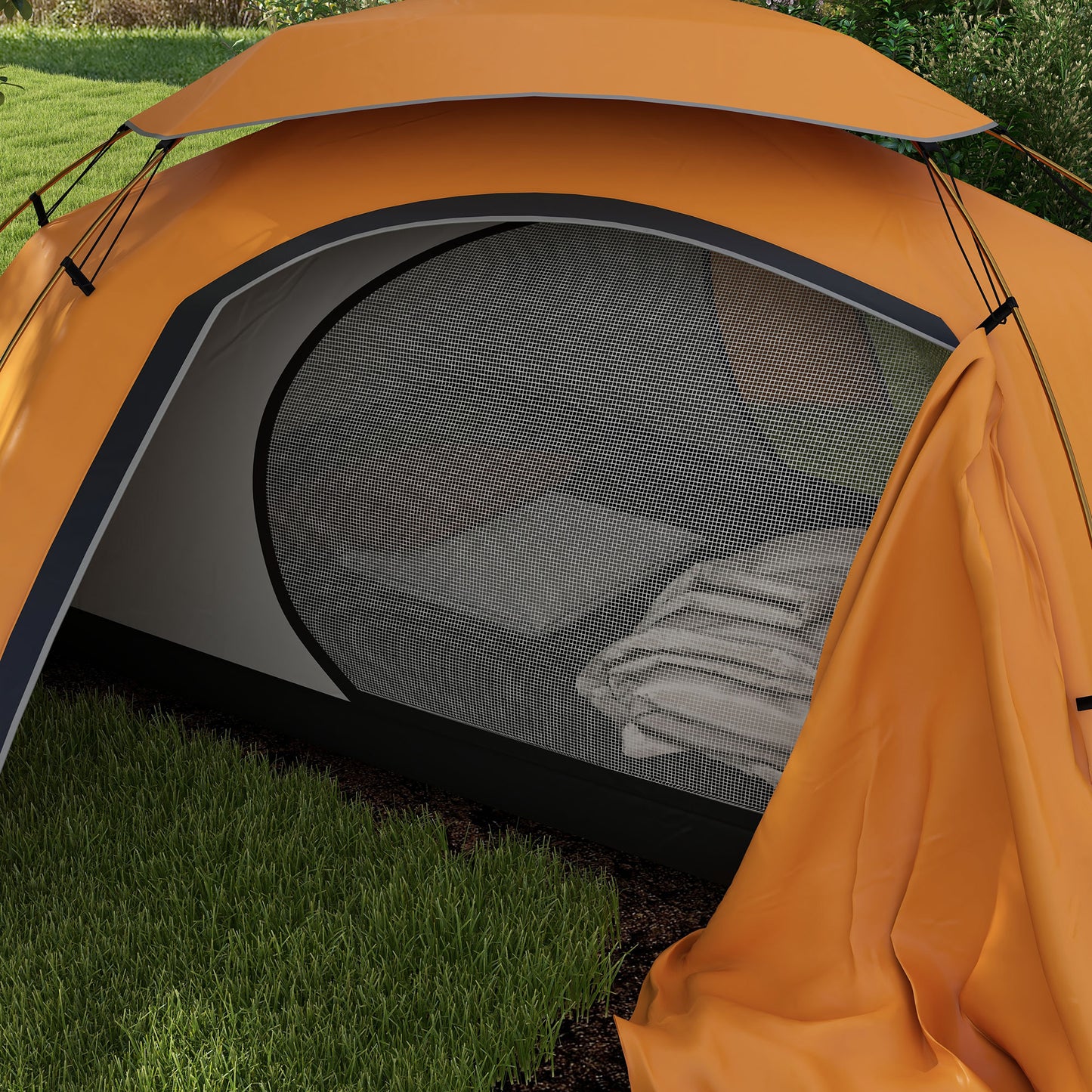 Aluminium Frame Camping Tent Dome Tent with Removable Rainfly