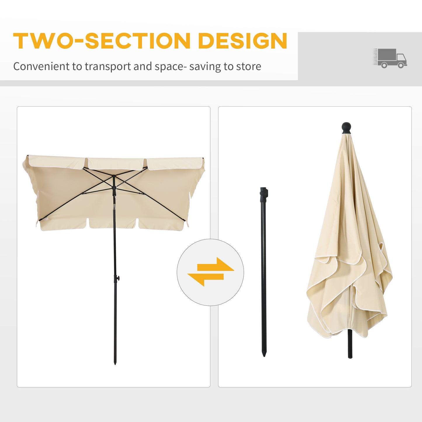 Garden Parasol Umbrella, Outdoor Market Table Umbrella