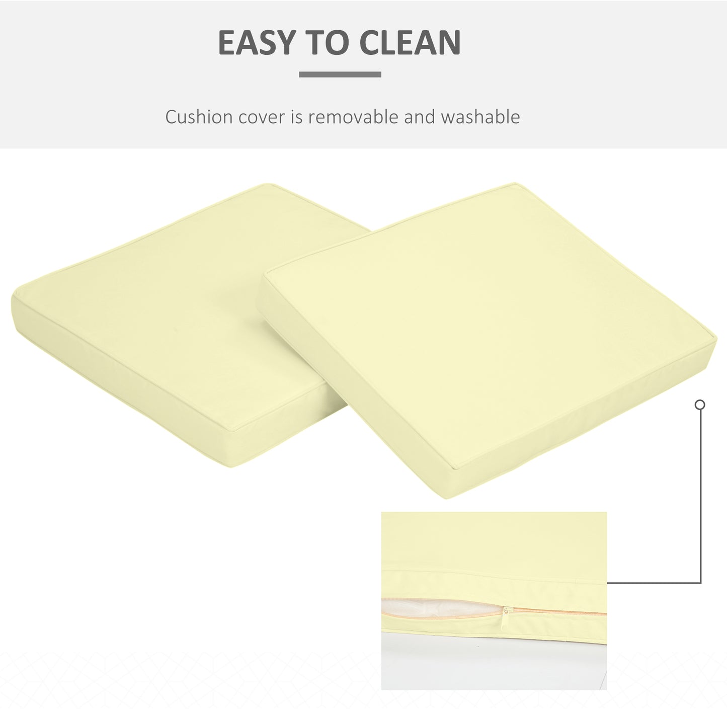 2-Piece Garden Seat and Back Cushion Set