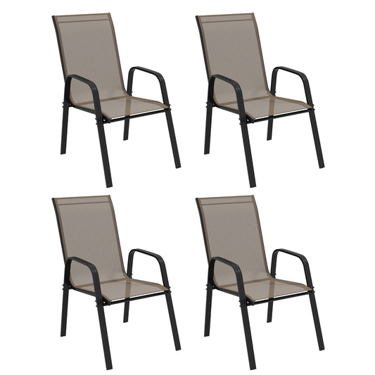 Set of Four Stackable Mesh Seat Chairs (4)