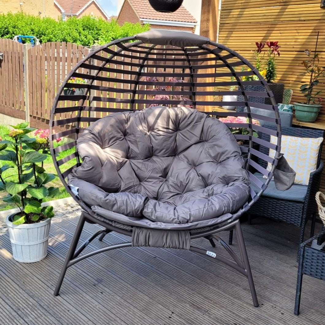 Egg Chair with Cushion & Side Pocket