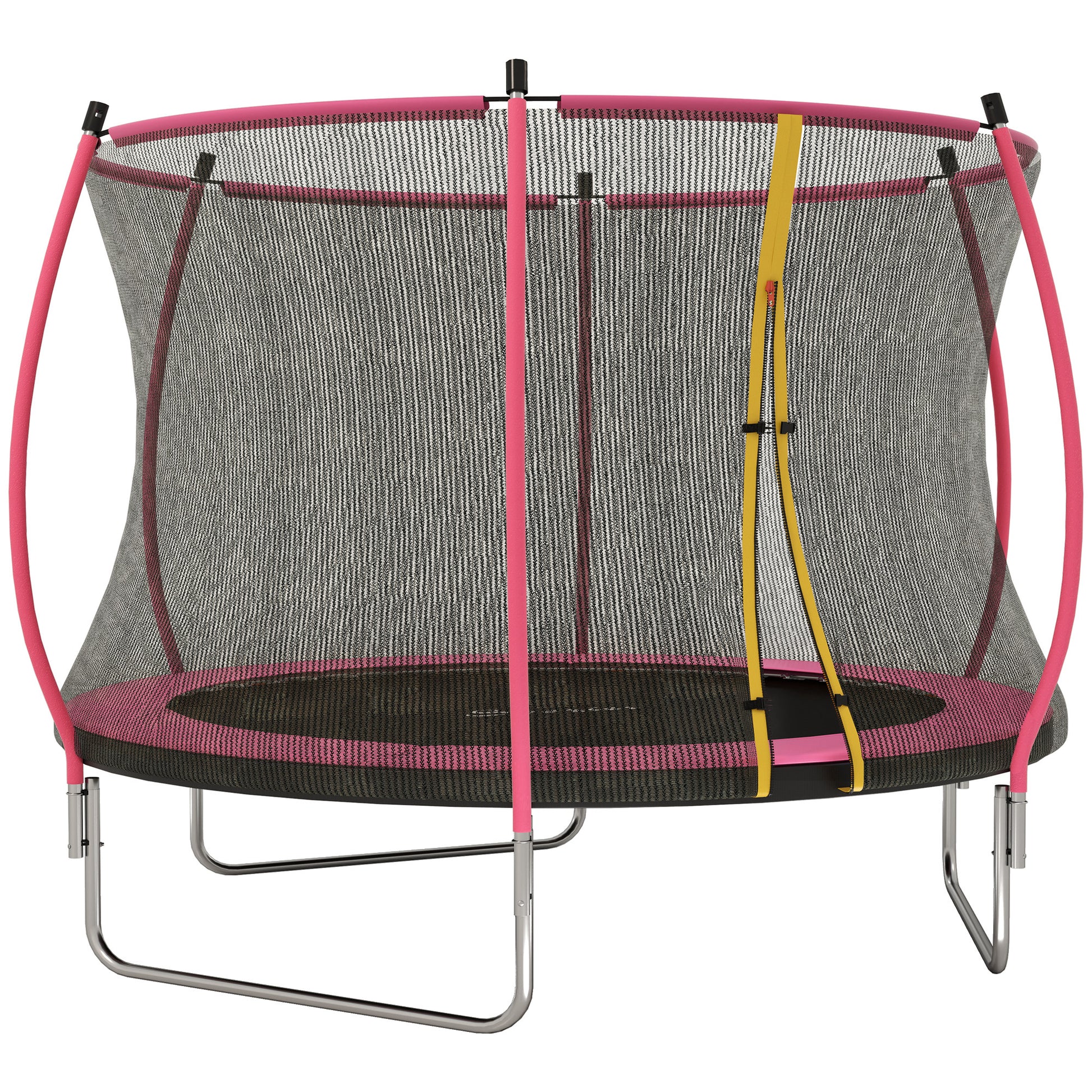 10ft Outdoor Trampoline with Enclosure Net, Spring Cover