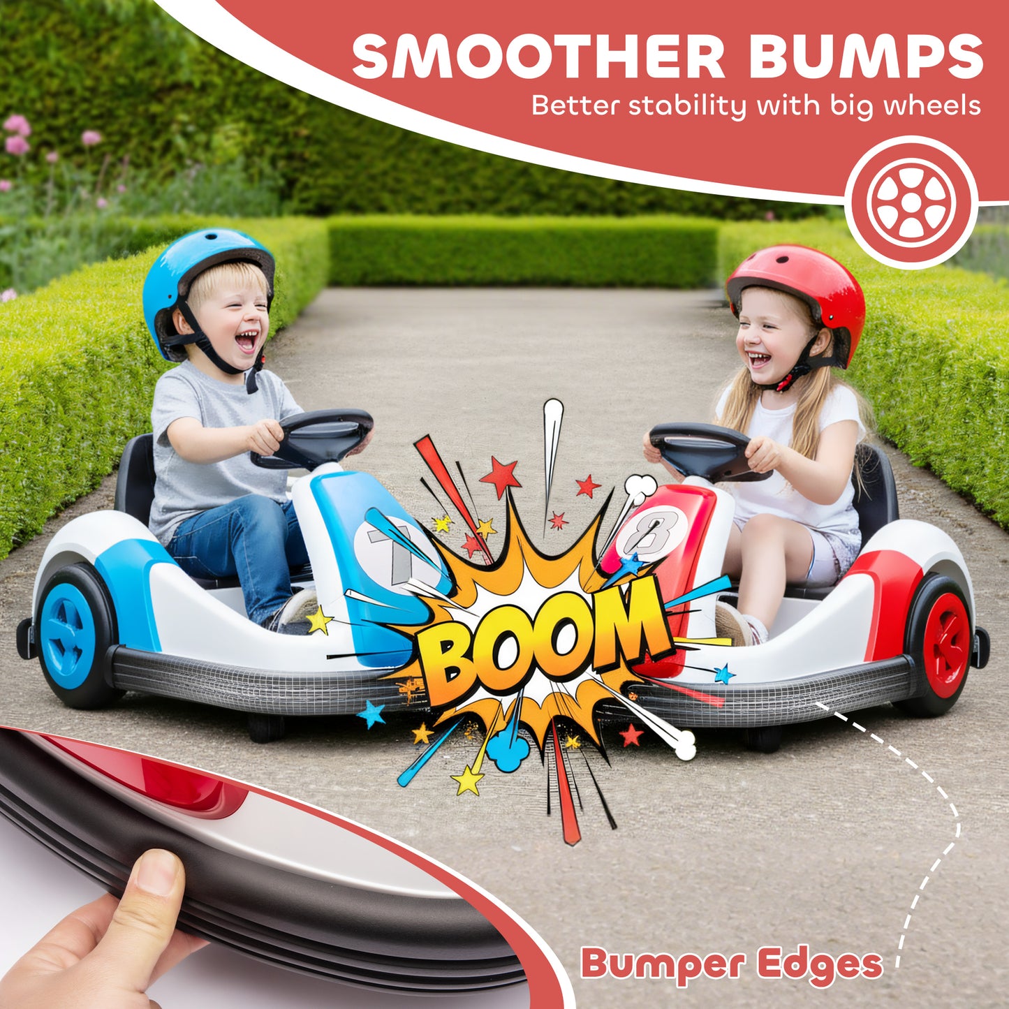 Kids Bumper Car with 360-Degree Rotation