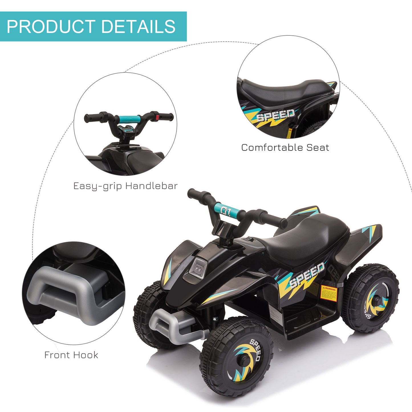6V Kids Electric Ride on Car Forward Reverse Functions