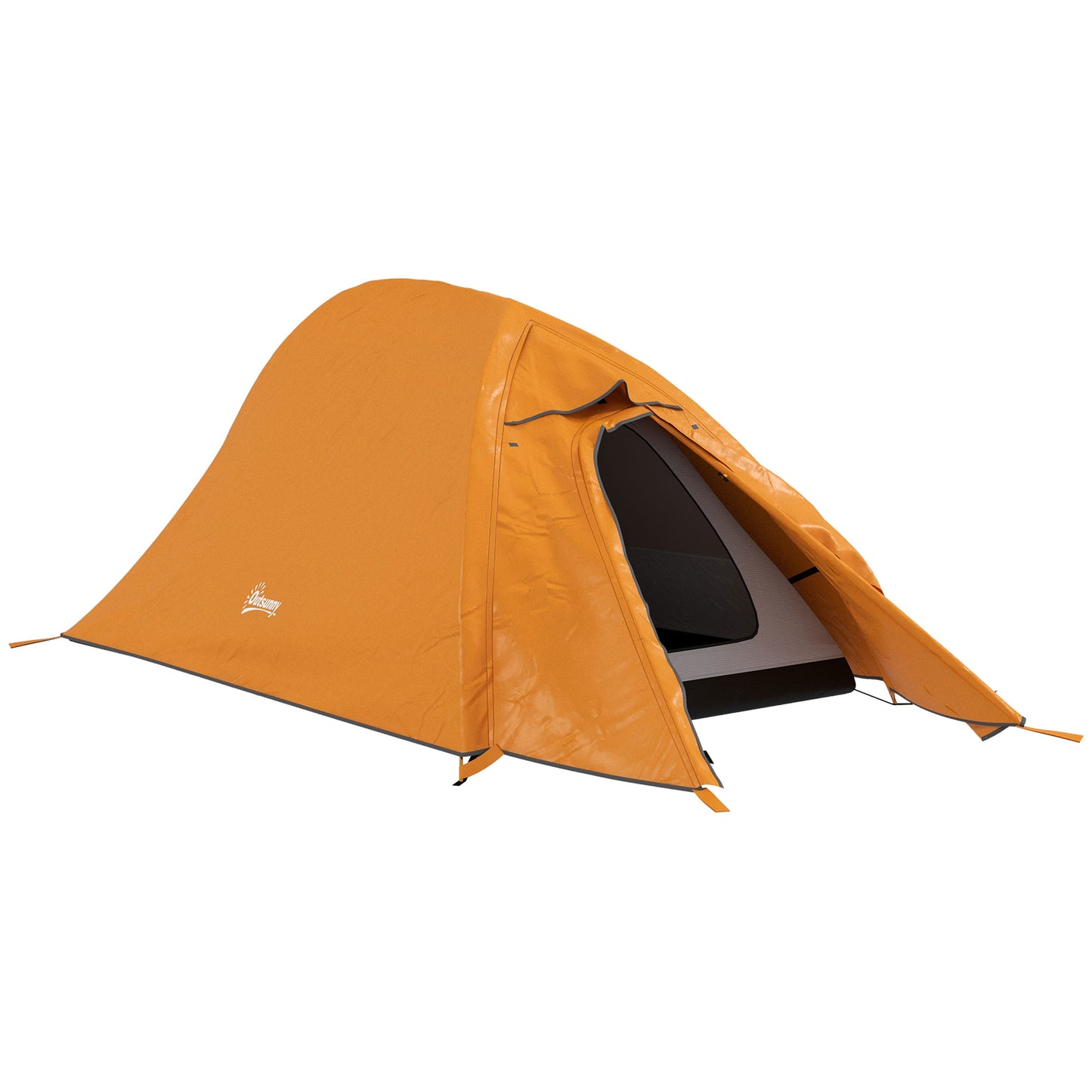 Double Layer Camping Tent, 1-2 Man Backpacking Tent with Carry Bag