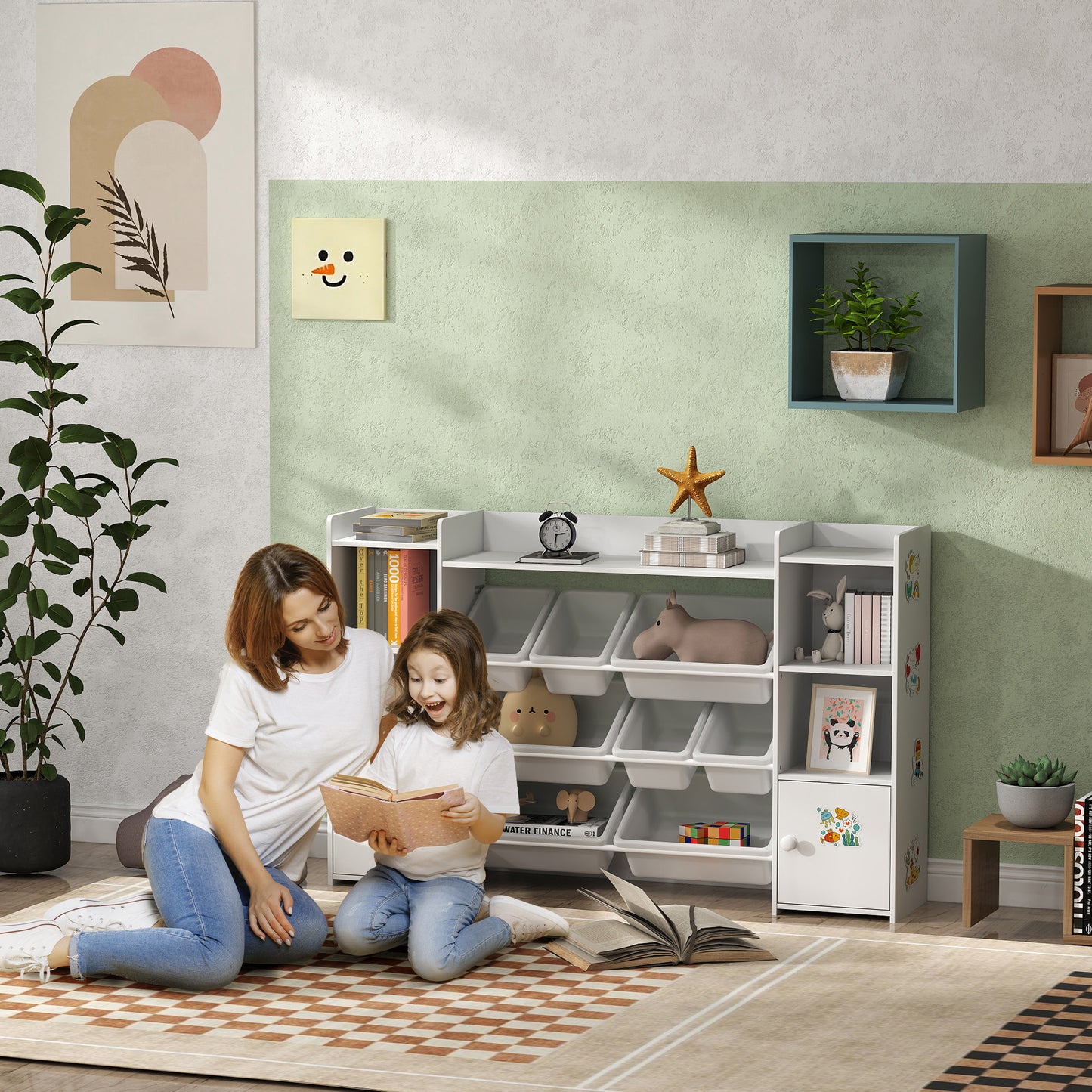 Kids Toy Organizers and Storage with 8 Removable Storage Bins