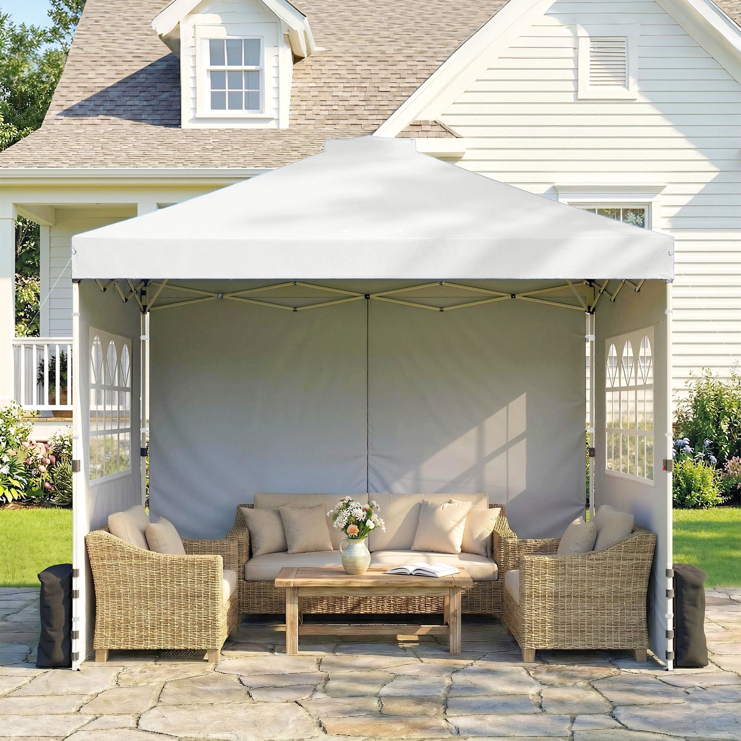 Pop Up Gazebo Waterproof Height Adjustable Canopy