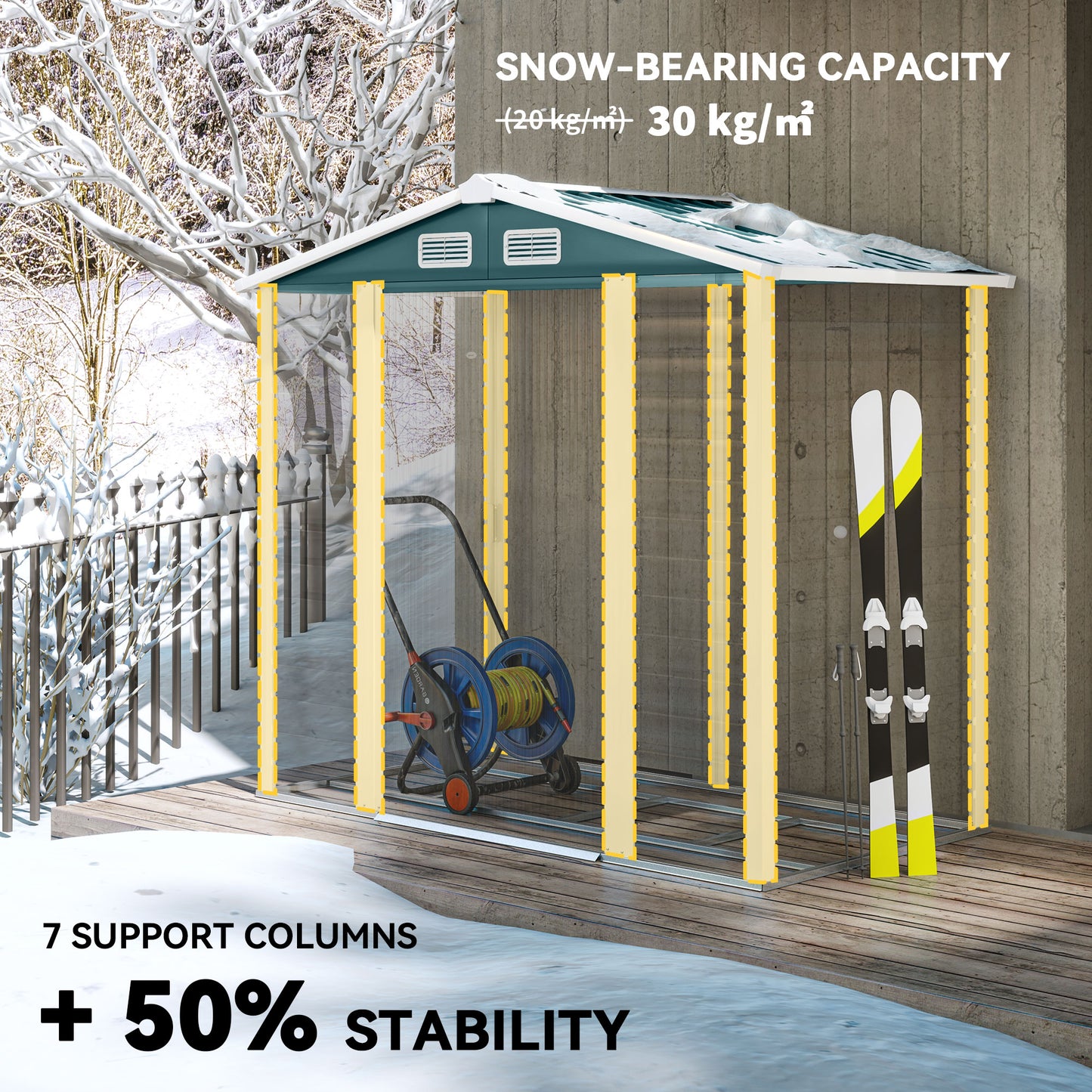 7 x 4ft Garden Shed, Easy to Assemble