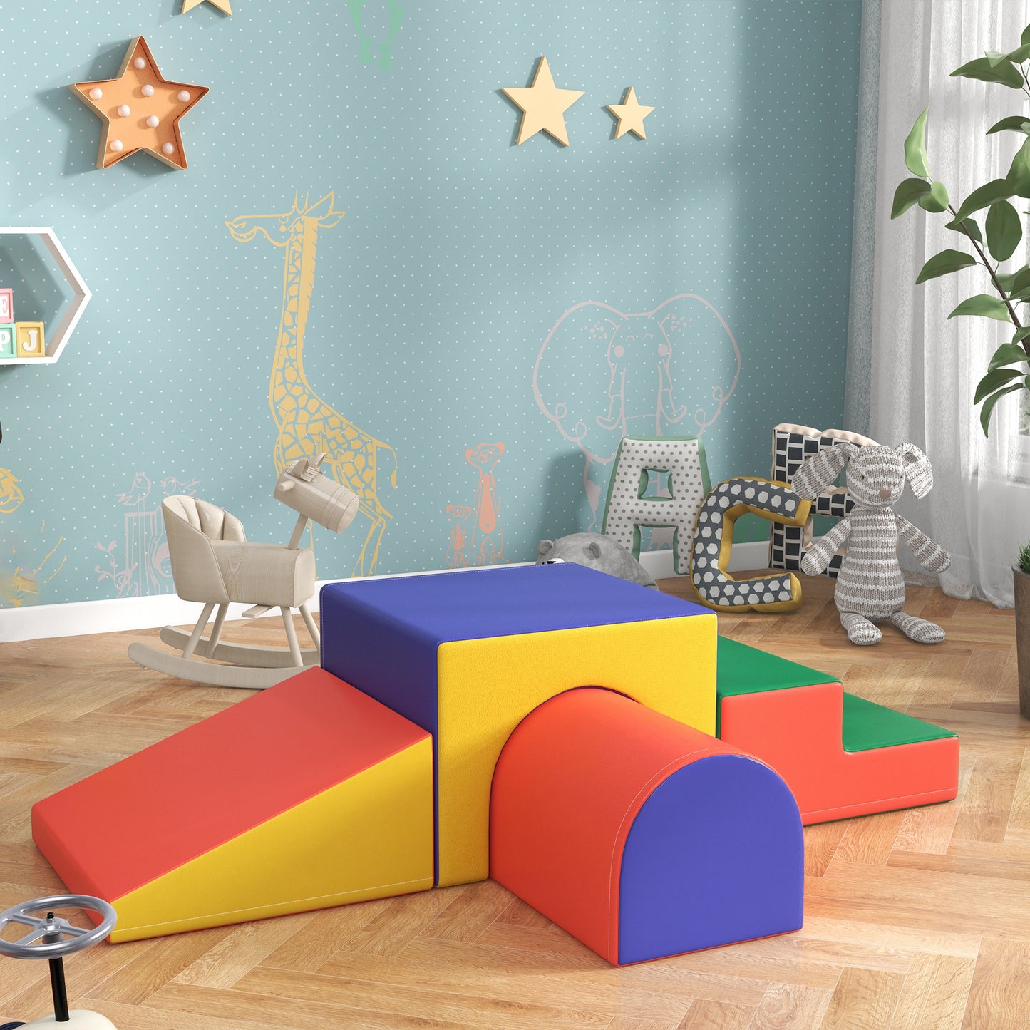 4-Piece Soft Play Set for Toddlers 1-3 Years