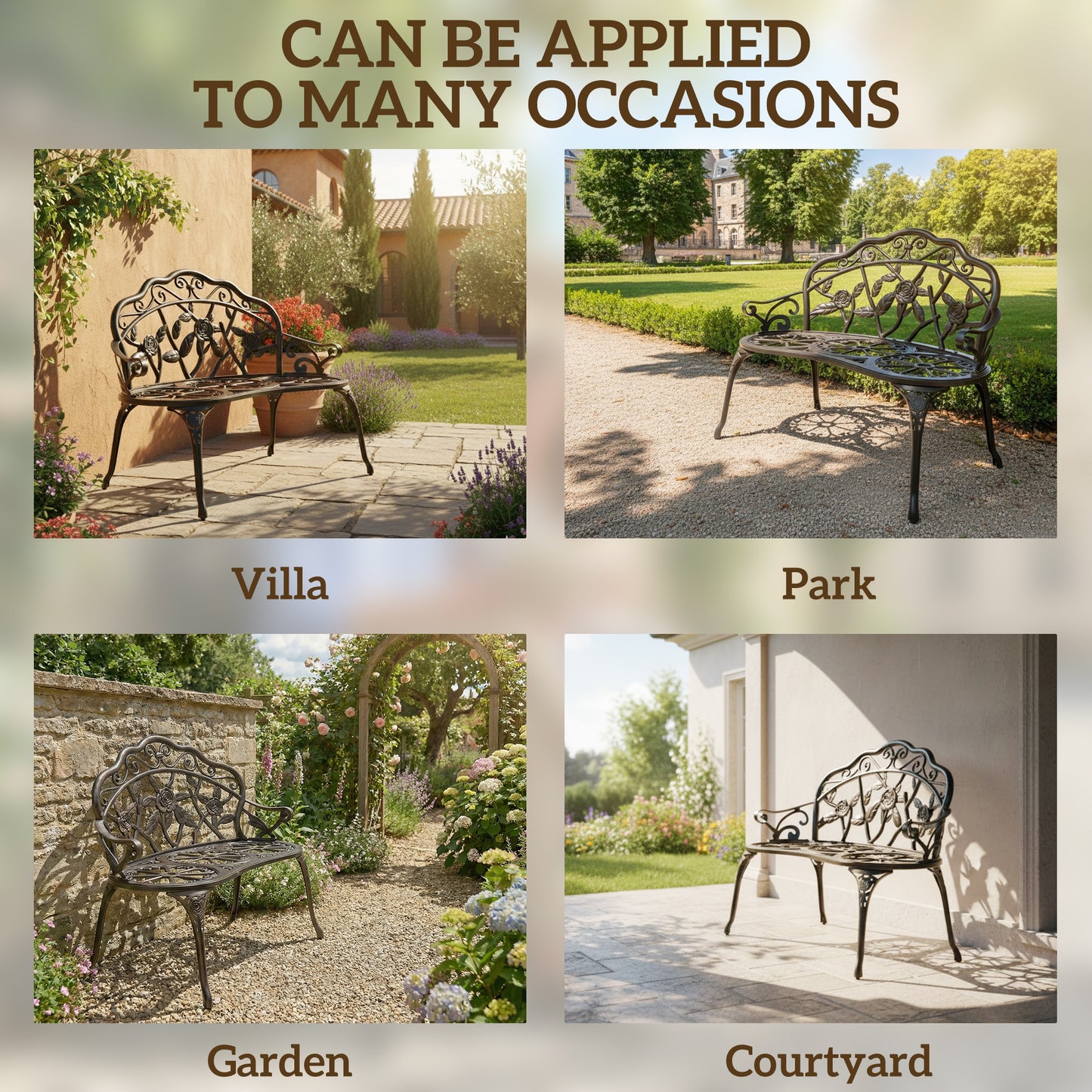 Cast Aluminium Garden Bench