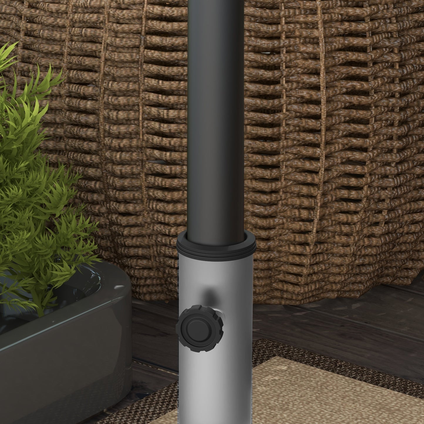 Granite Parasol Base, 28kg Heavy Duty Square Umbrella Stand