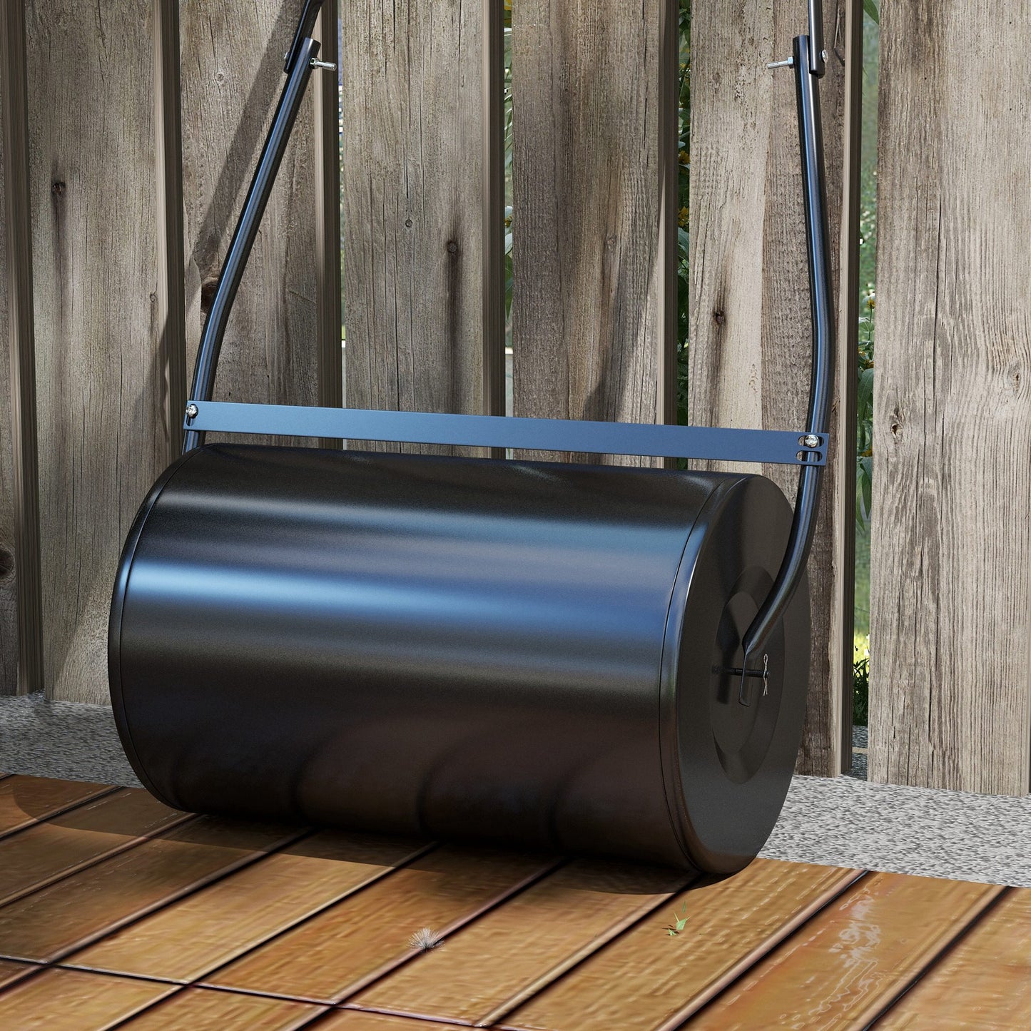38L Garden Lawn Roller, Water Sand Filled Outdoor Grass Roller
