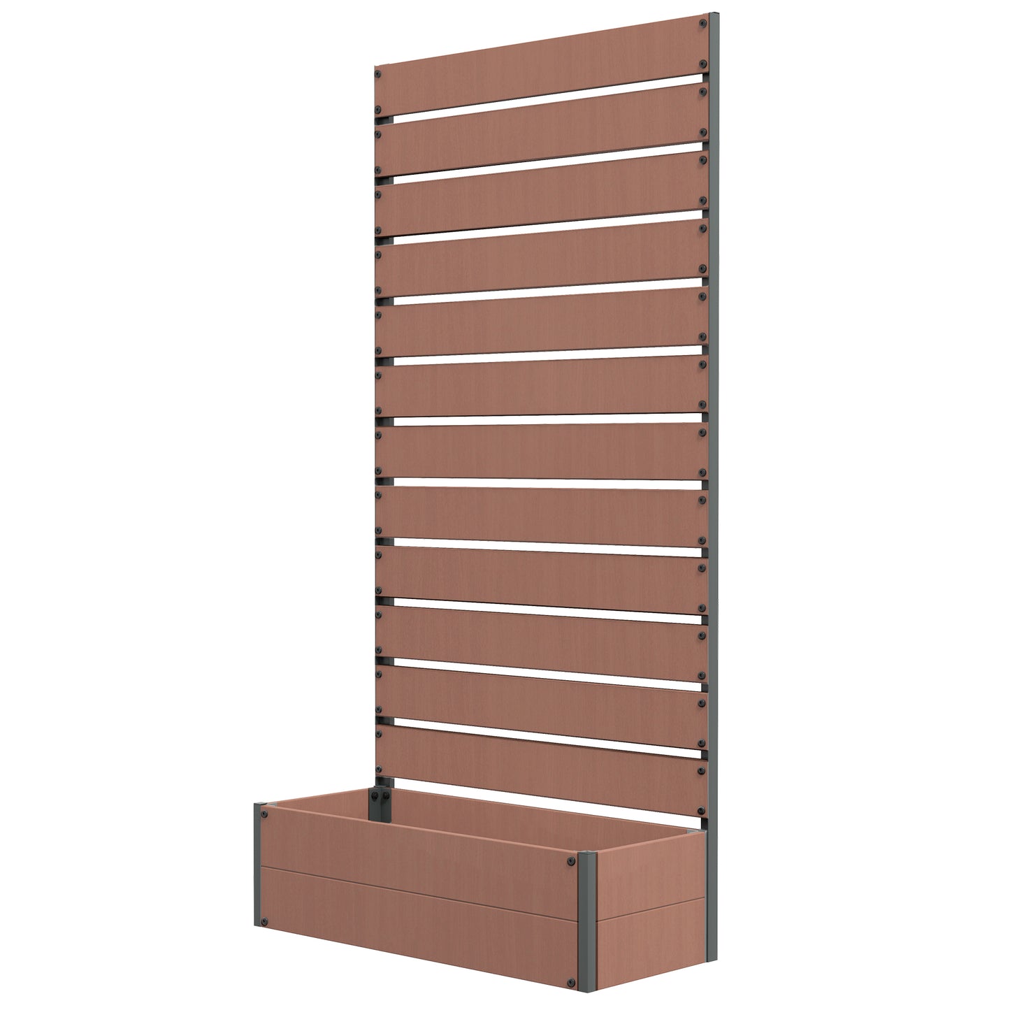 Raised Bed for Garden, Planter with Trellis for Climbing Plants