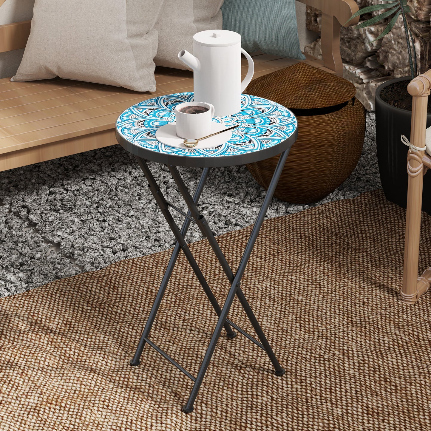 Mosaic Outdoor Garden Table (2)