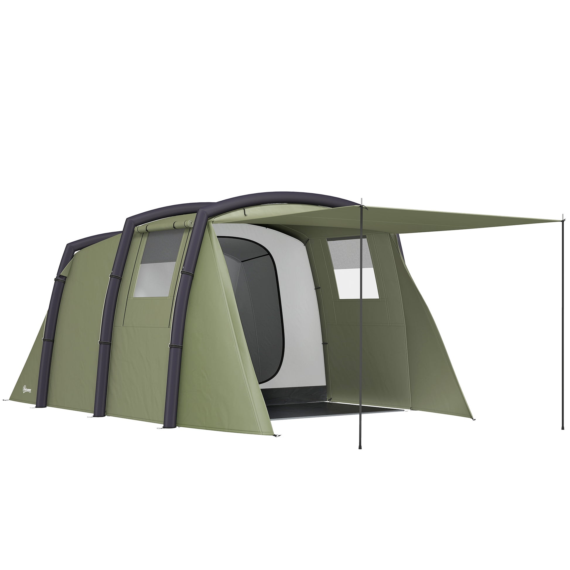 Inflatable 3-4 Man Tunnel Tent w/ Air Pump, Living Area & Vestibule (1)