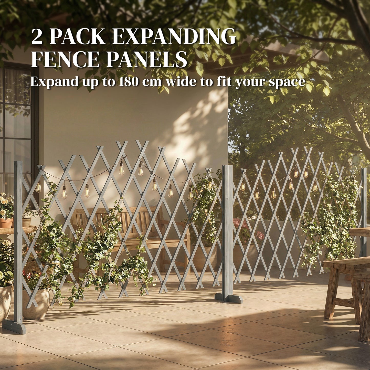 2 Pack Expanding Fence Panels