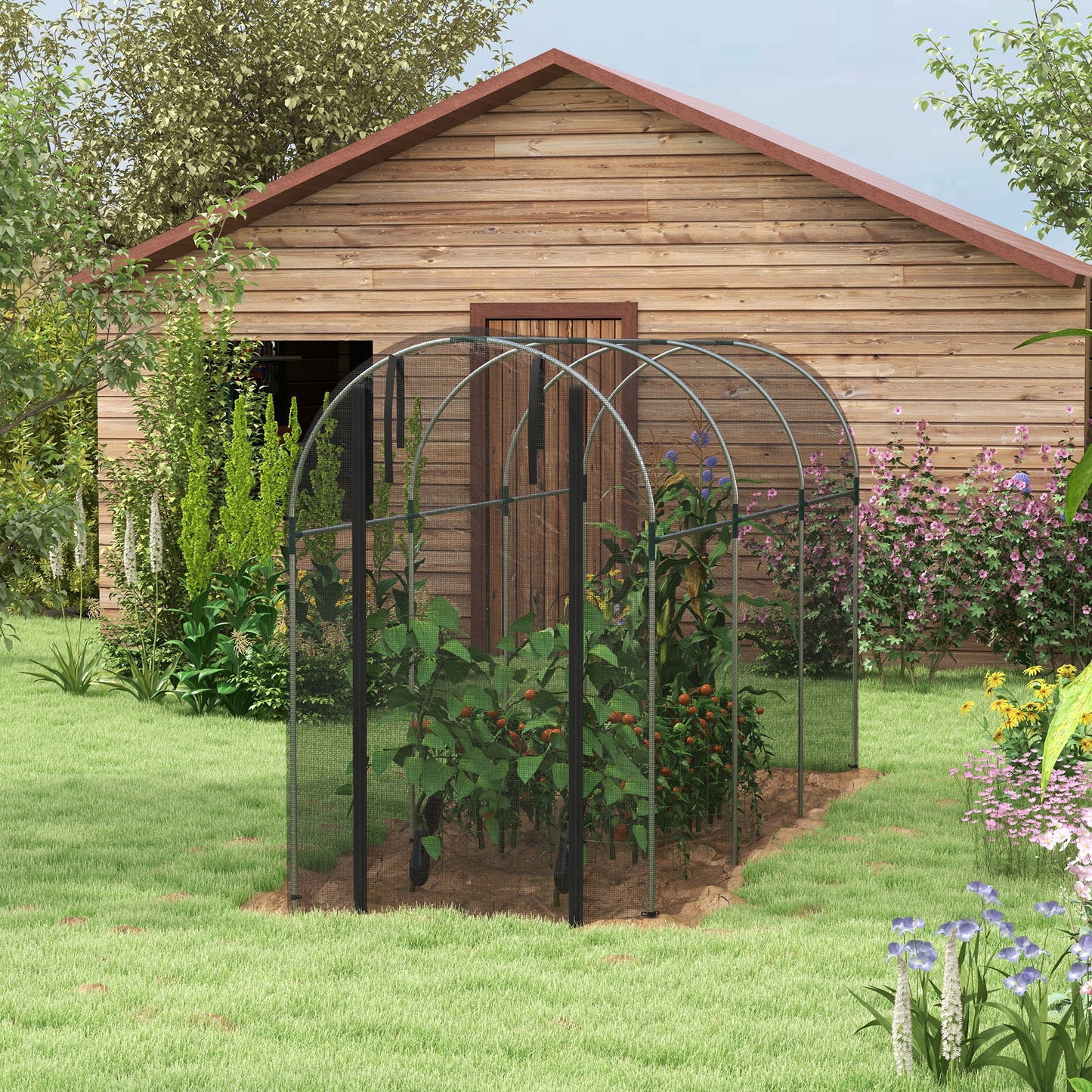 360 x 120cm Galvanised Steel Fruit Cage