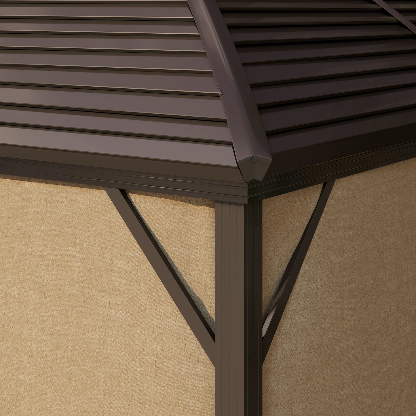 3 x 4m Hardtop Gazebo Canopy with Metal Roof
