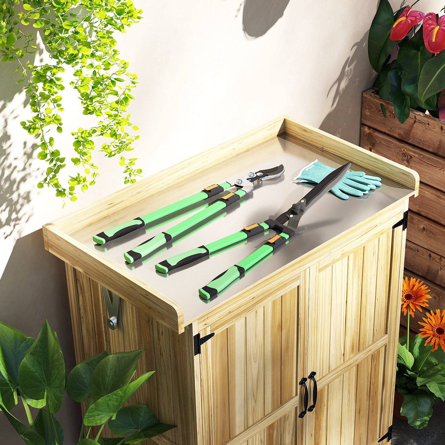 2 Pcs Garden Shears Set, Tree Lopper