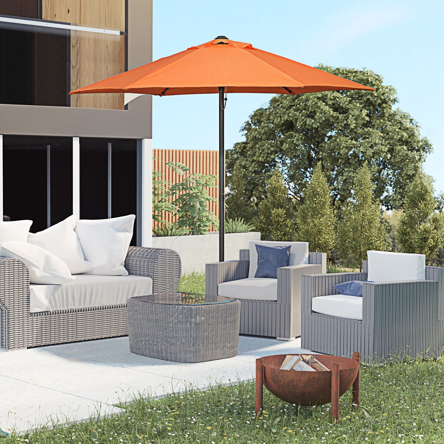 2m Garden Parasol Umbrella