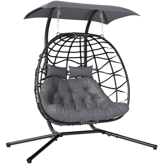 Two-Seater Rattan Egg Chair