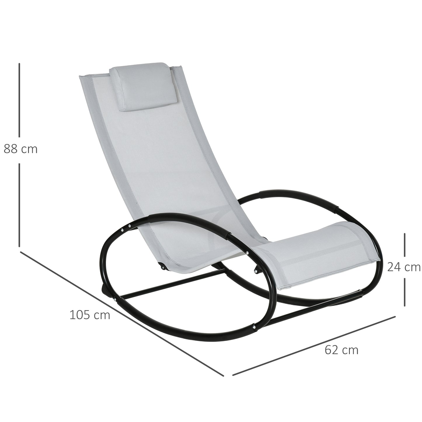 Outdoor Rocking Chair Sun Lounger Recliner Rocker