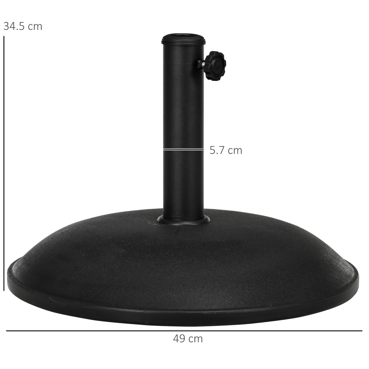 Heavy Duty Cement Parasol Base 20kg Round Patio Umbrella Stand