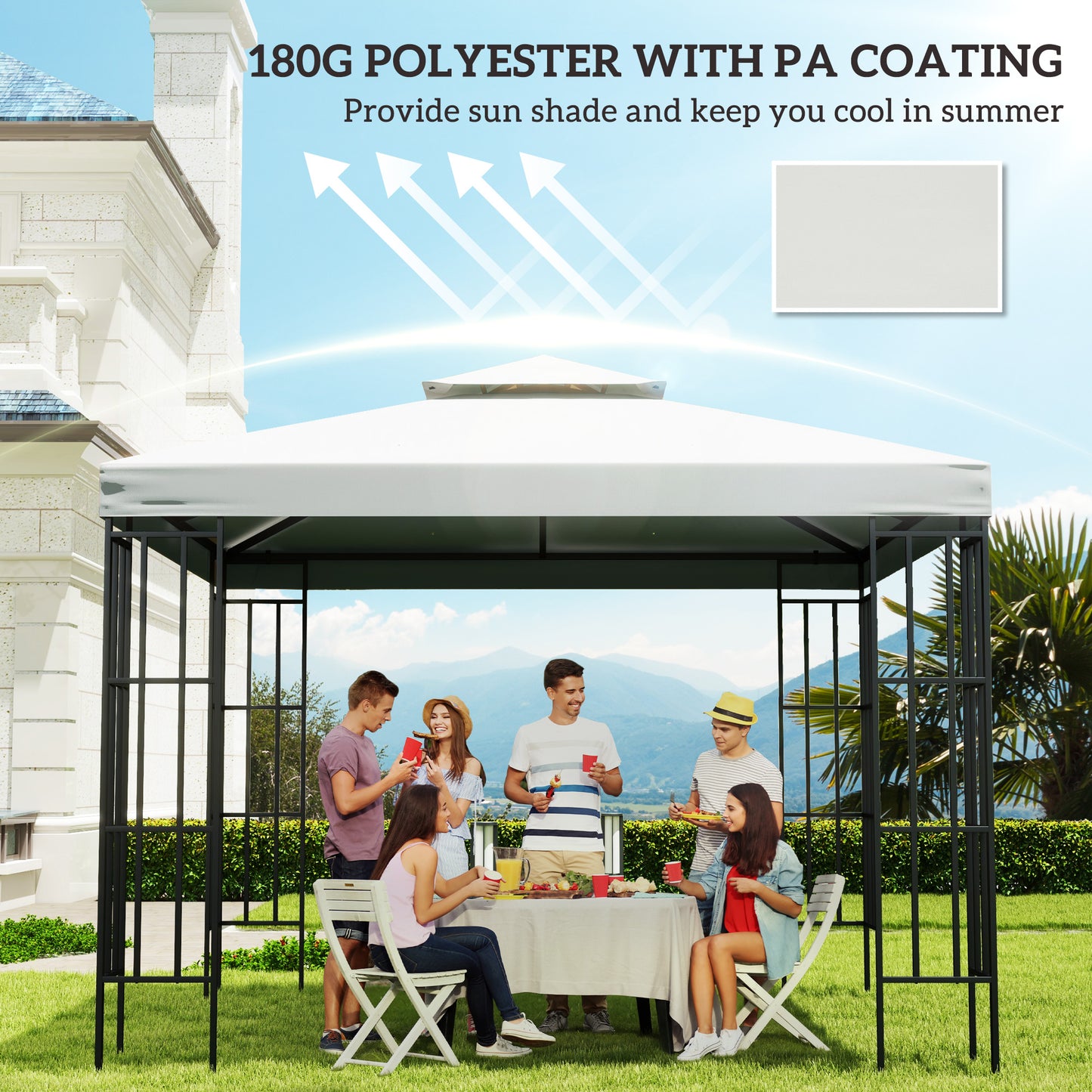 3 x 3 m Replacement Gazebo Canopy