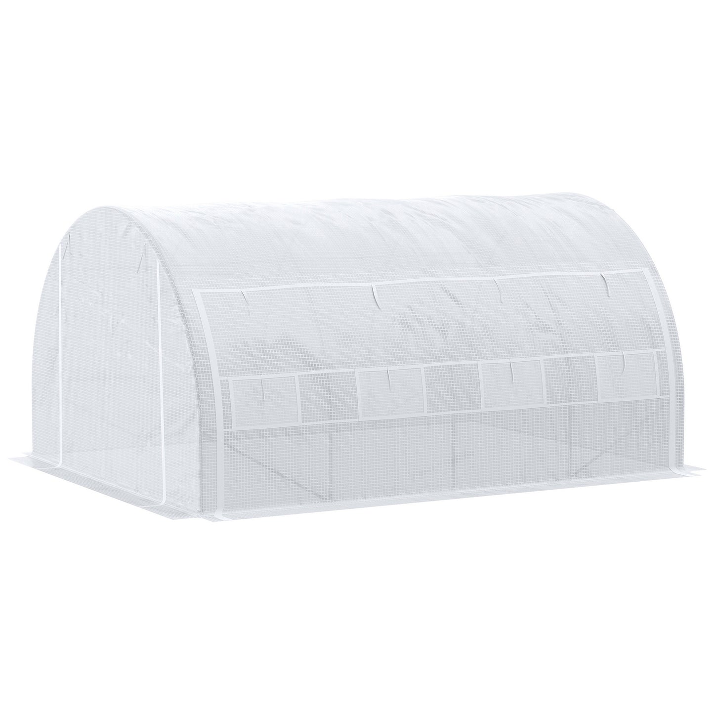 4 x 3 x 2 m Polytunnel Greenhouse with Roll-up Side Walls