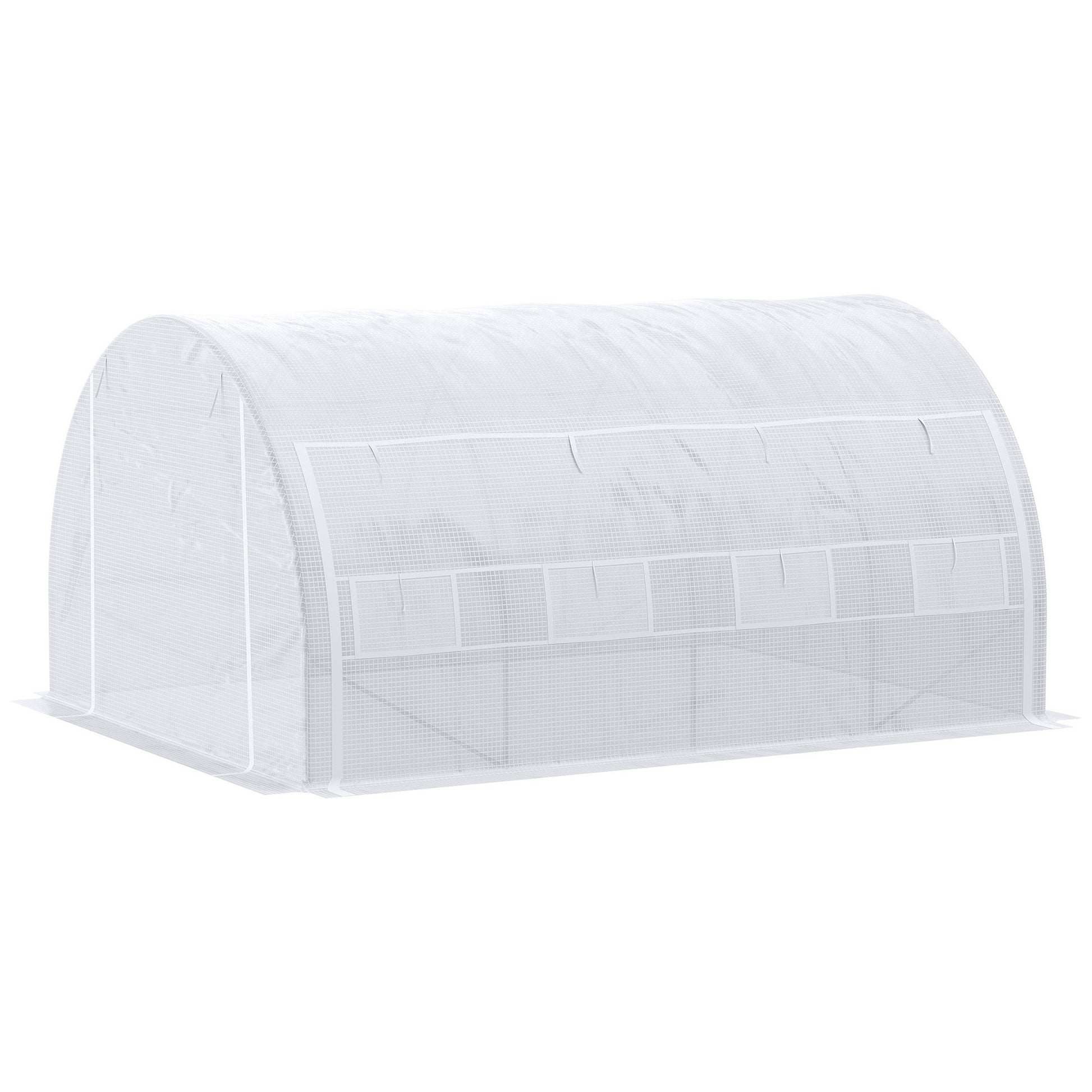 4 x 3 x 2 m Polytunnel Greenhouse with Roll-up Side Walls