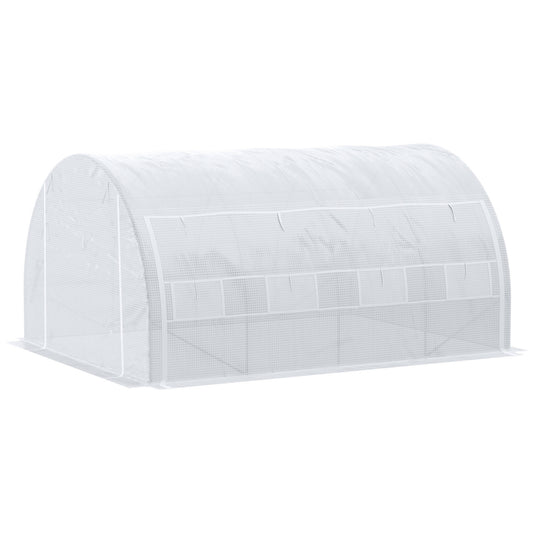 4 x 3 x 2 m Polytunnel Greenhouse with Roll-up Side Walls
