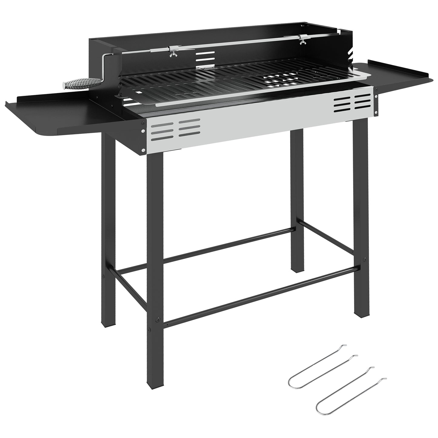 BBQ Rotisserie Grill Roaster Charcoal Spit Roasting Machine