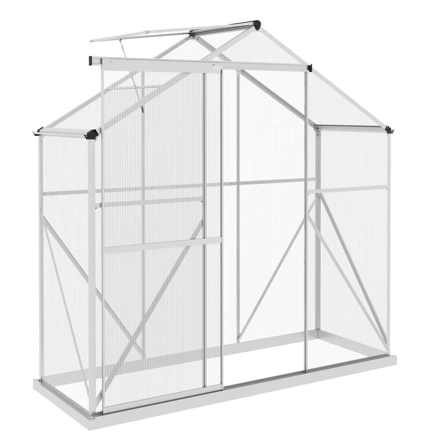 6 x 2.5ft Polycarbonate Greenhouse Walk-In Green House