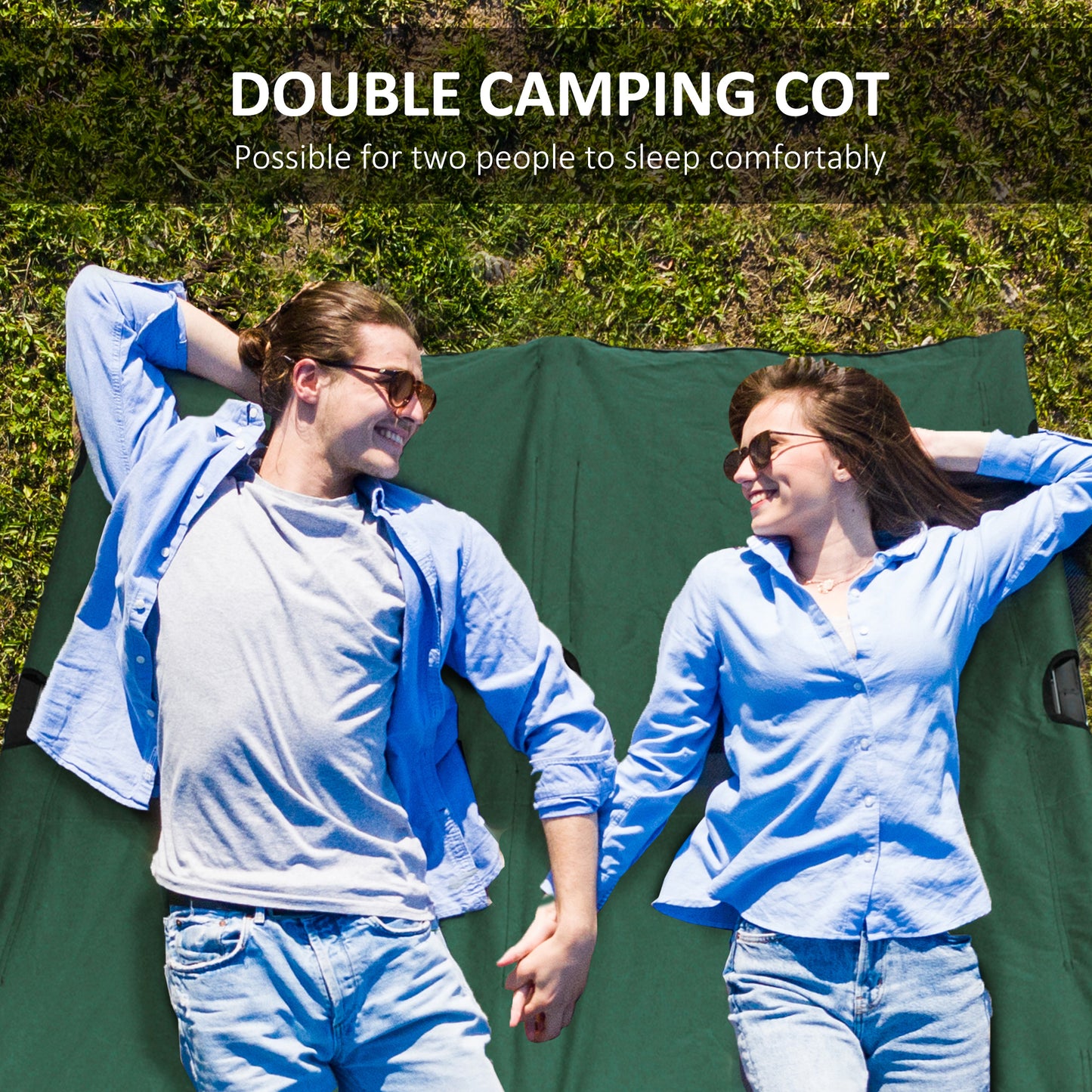Double Camping Cot Bed, with Bag