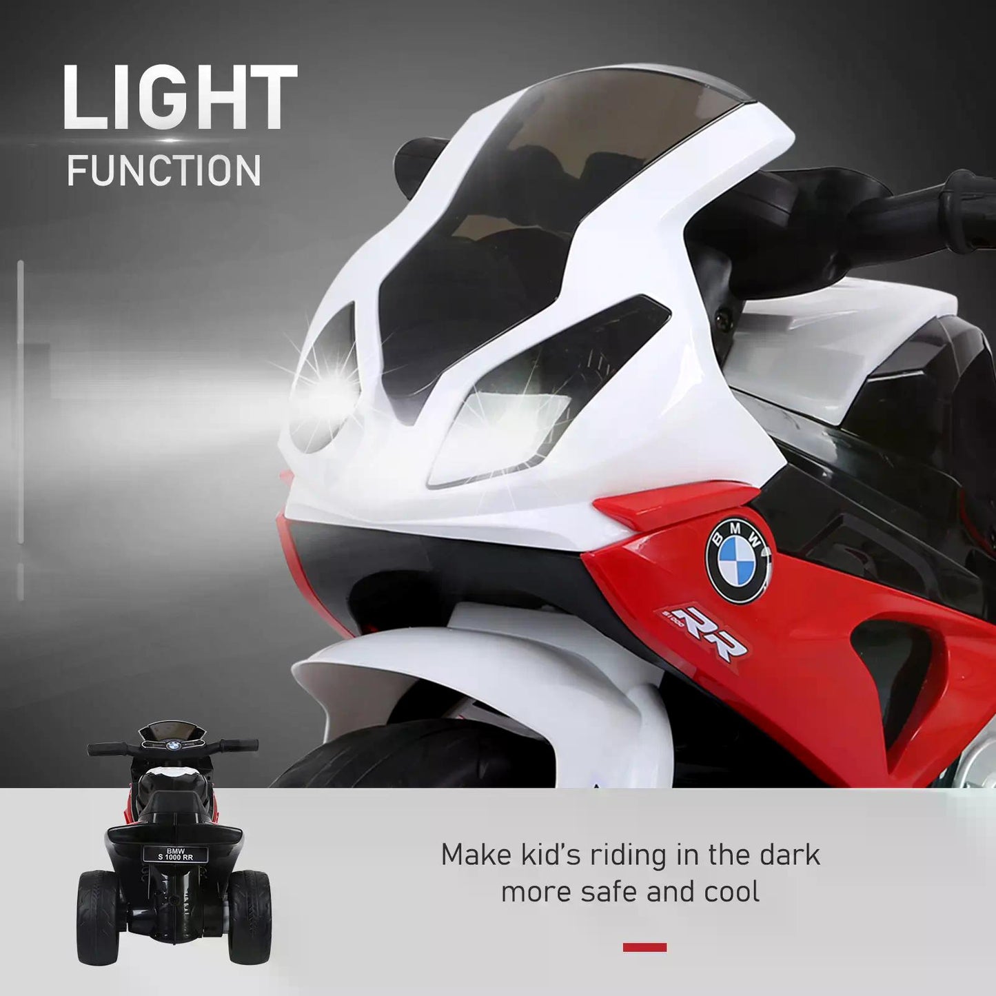 Electric Motorbike for Kids Ride on BMW Motorbike W/Headlights