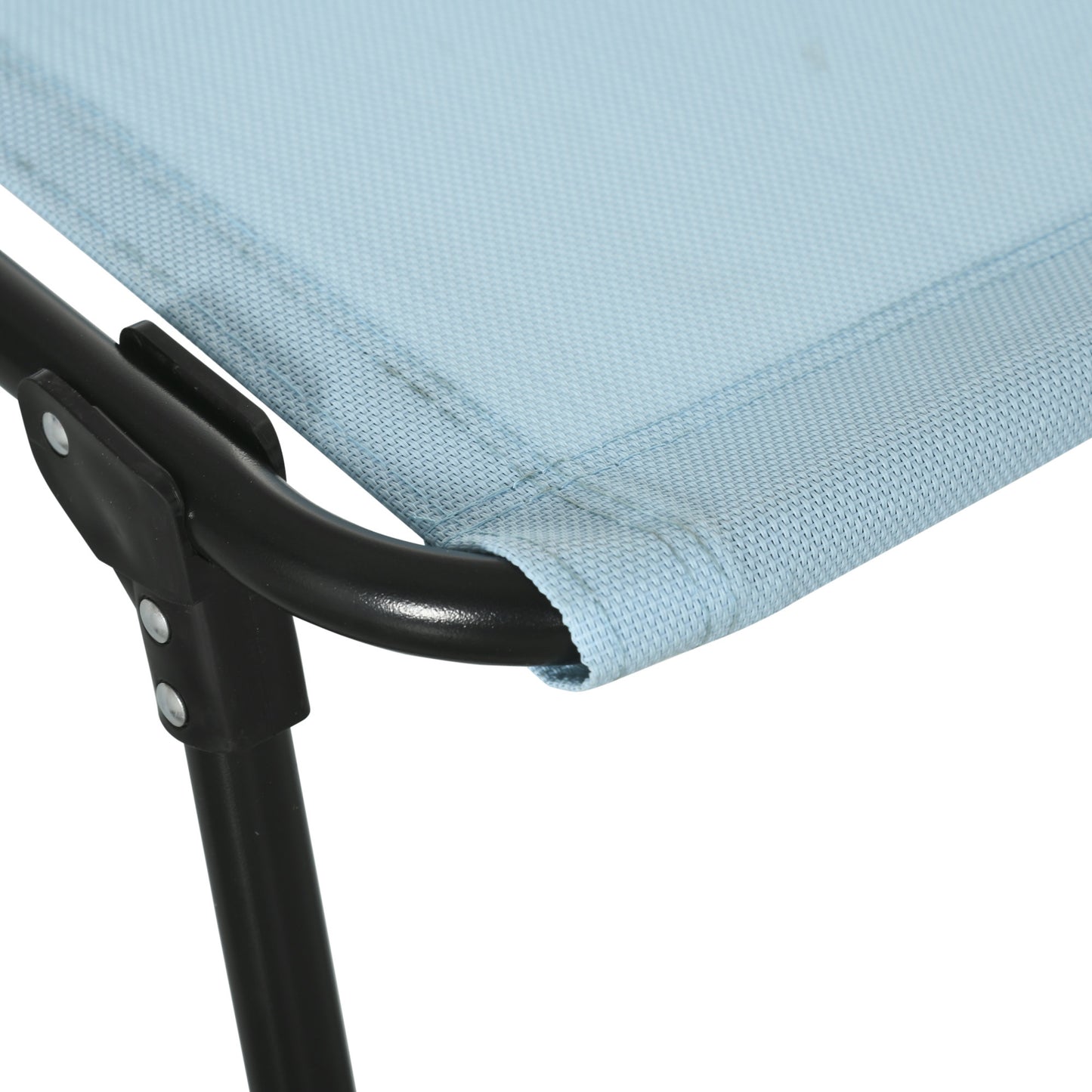 Folding Sun Lounger Beach Chaise Chair Garden Cot Camping Recliner