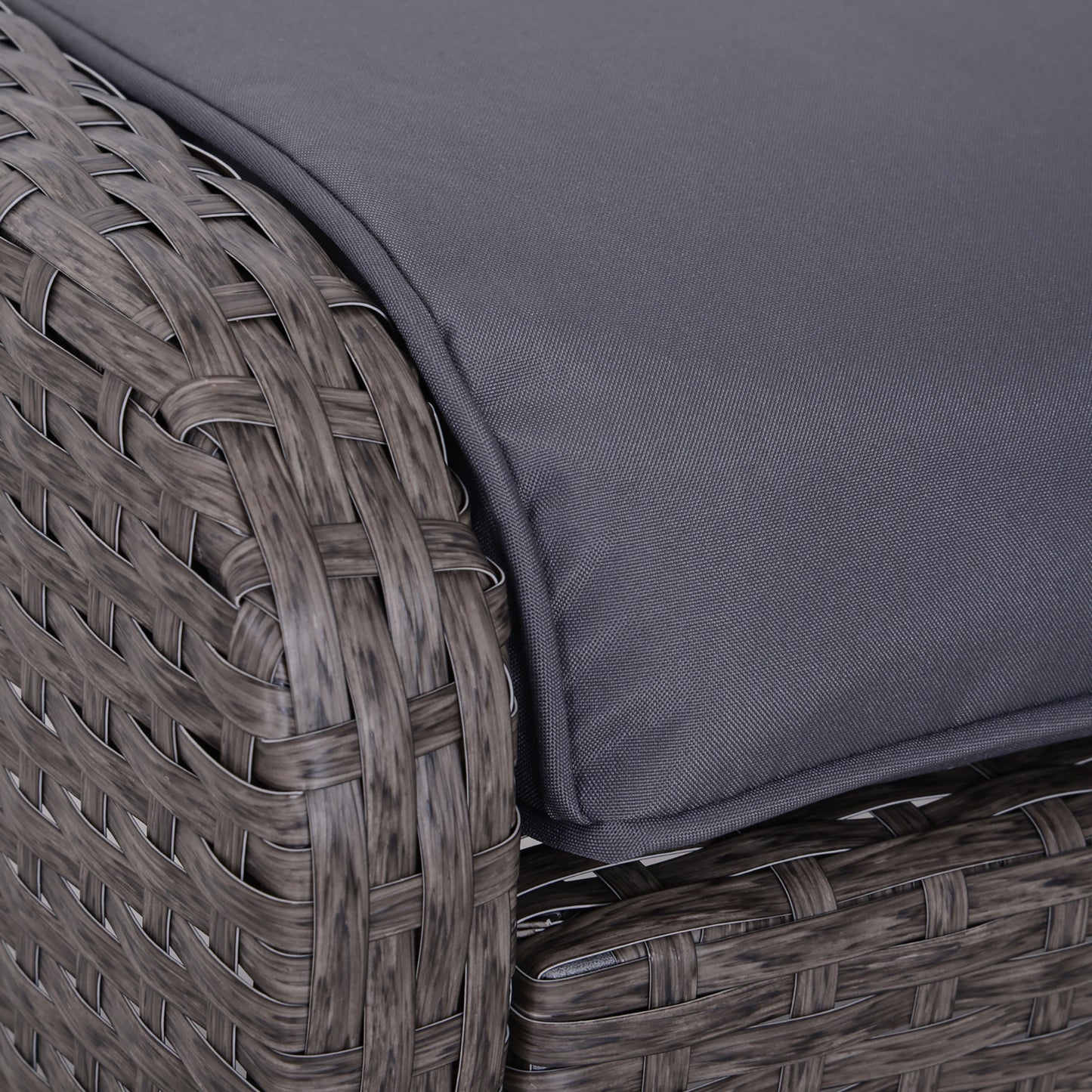 2-Seater Rattan Furniture Set, Steel Frame