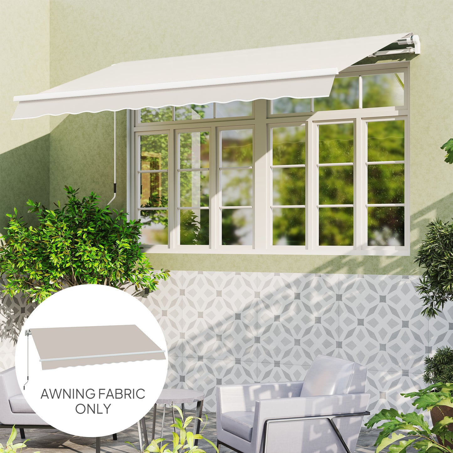 Awning Replacement Canopy, Water Resistant UPF 50+ Sun Shade Cover