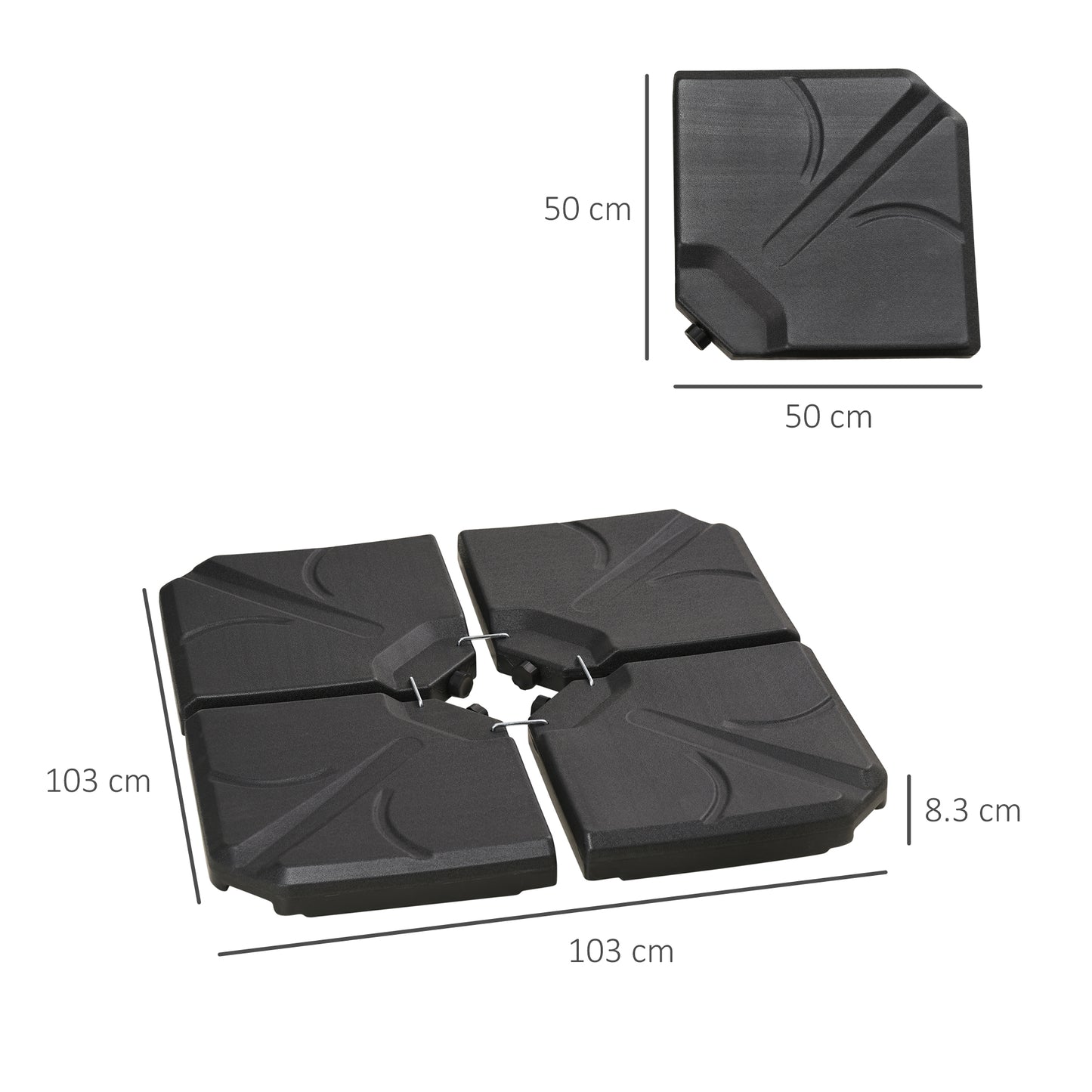 Set of 4 Parasol Base Stand Weights